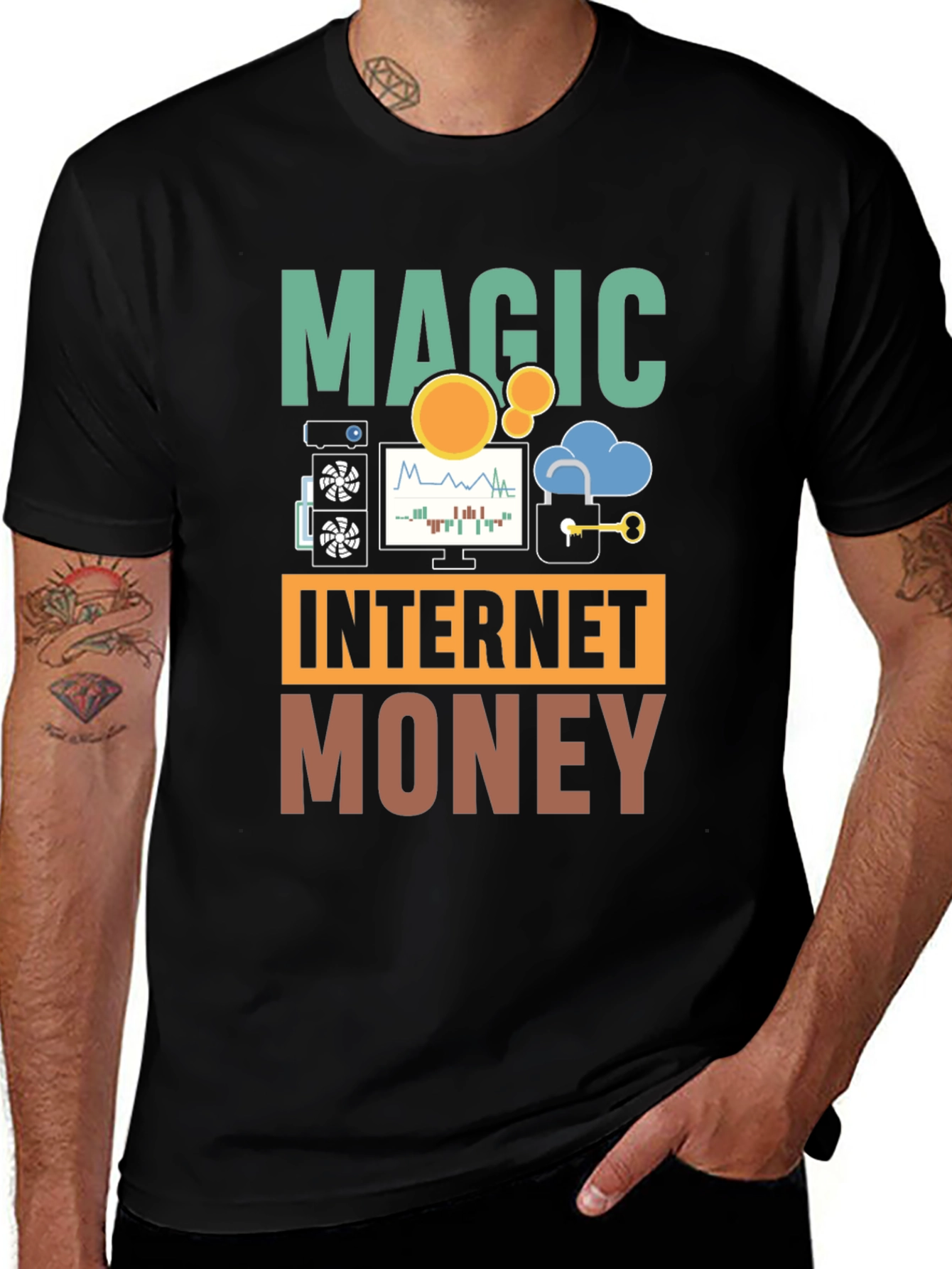 Variant 11 of Magic Internet Money T-Shirt Crypto Design