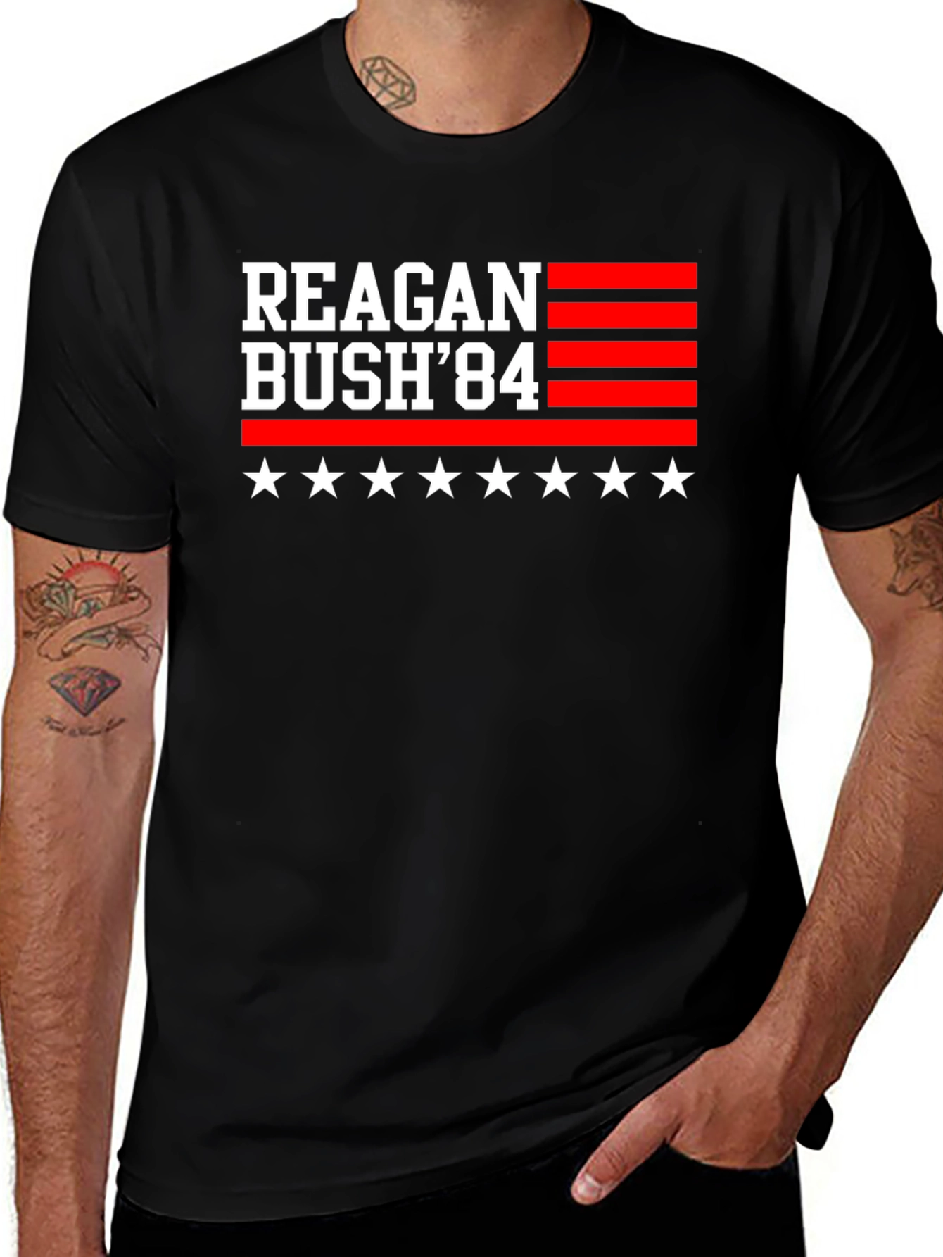 Reagan Bush '84 Graphic T-Shirt