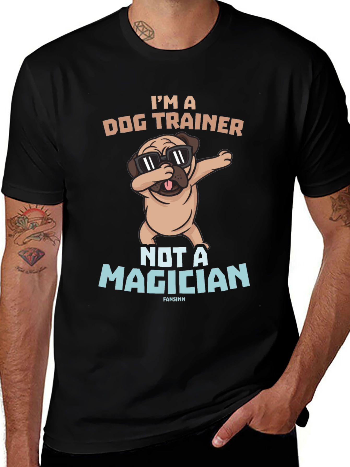 Variant 7 of Dog Trainer T-Shirt: Funny Pug Graphic Tee