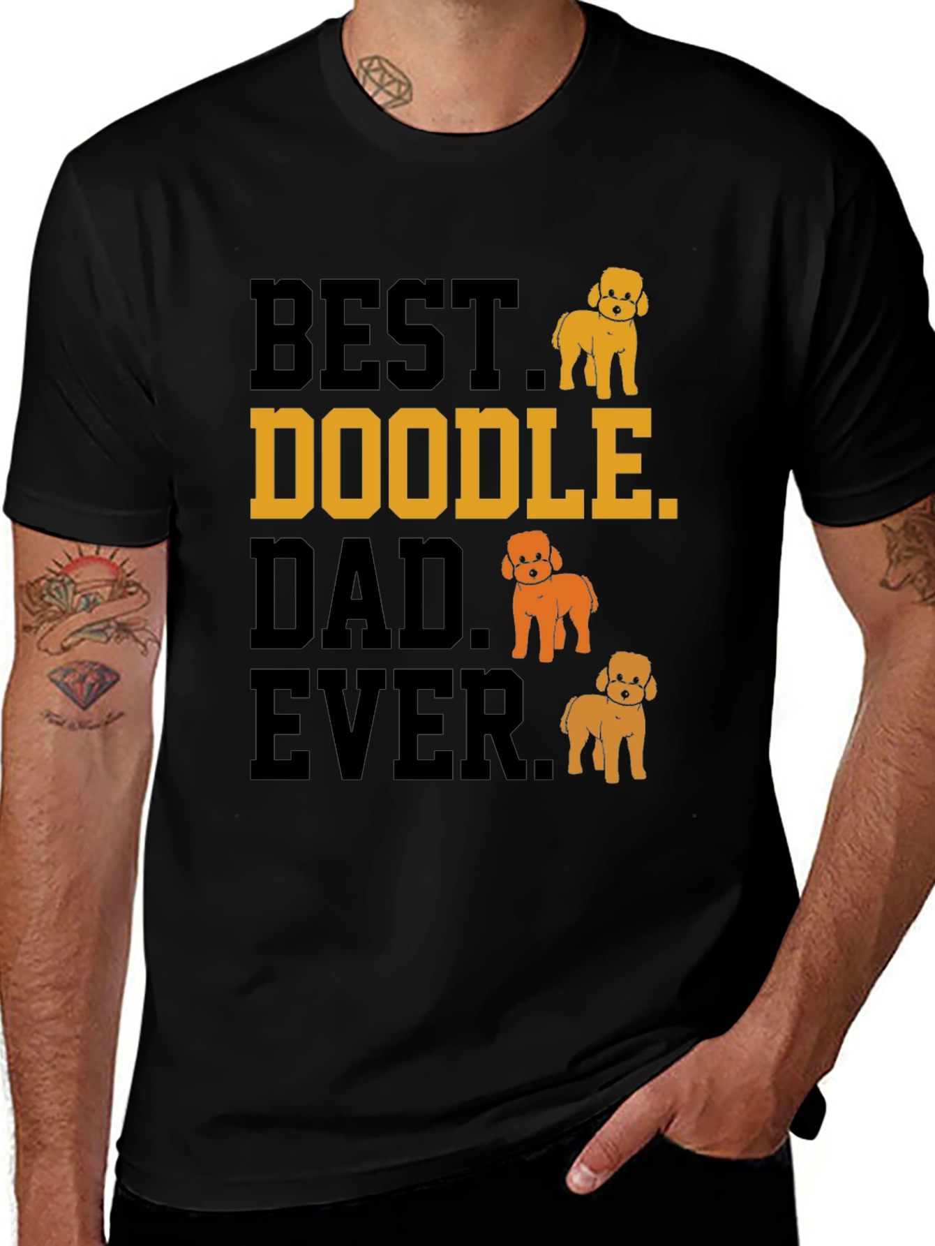 Variant 17 of Best Doodle Dad Ever Graphic T-Shirt
