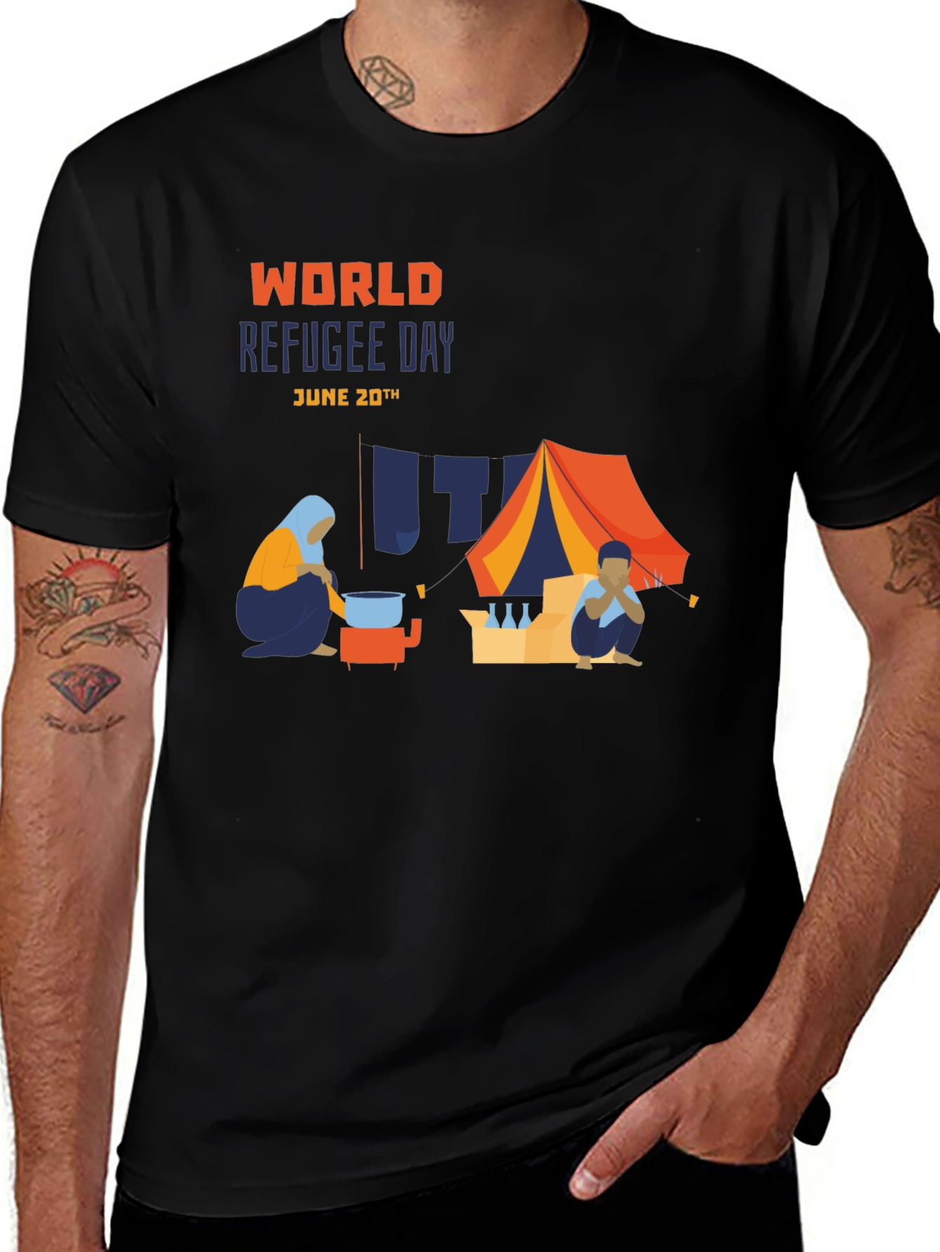 Variant 26 of World Refugee Day Graphic T-Shirt