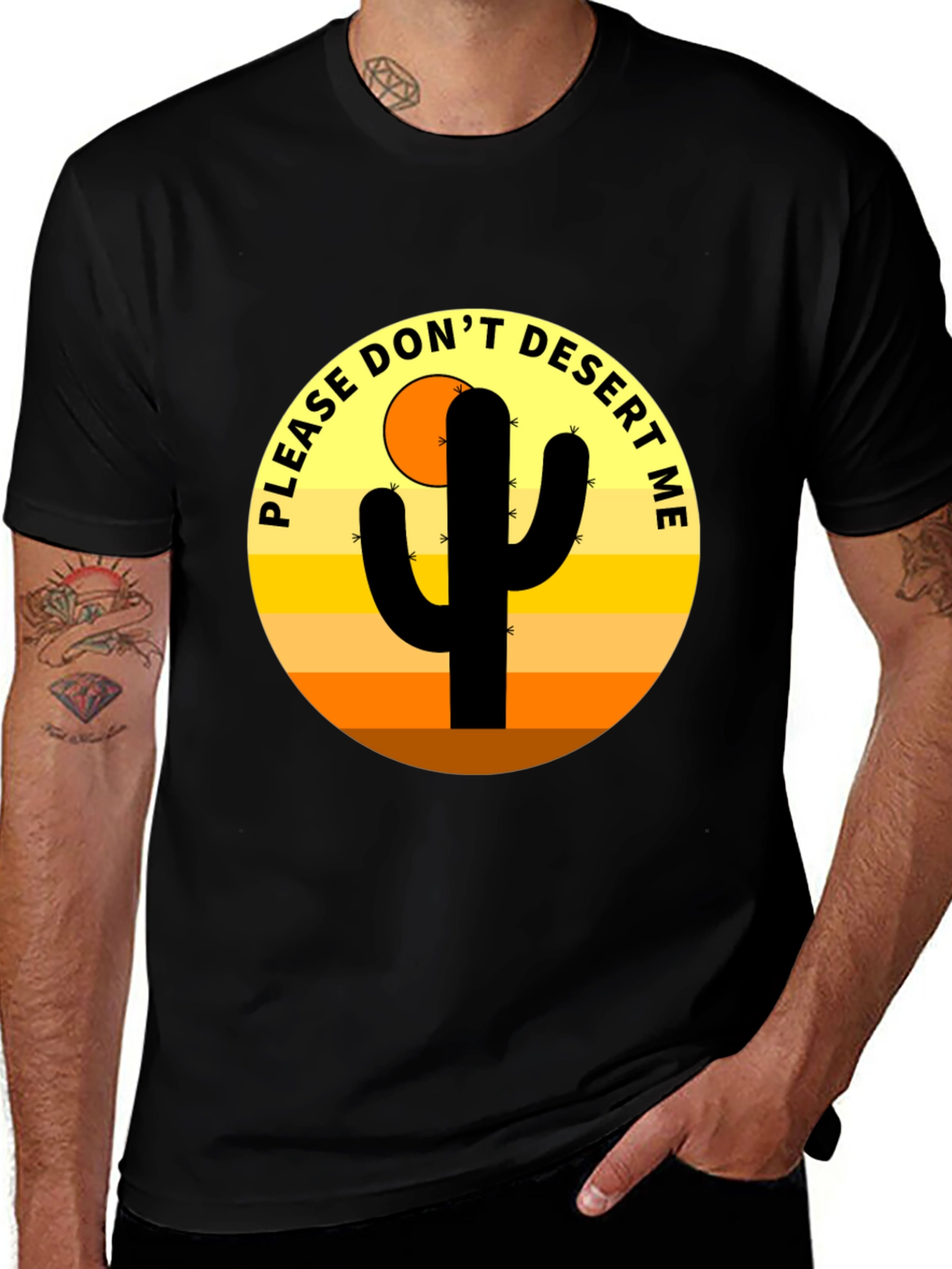 Variant 23 of Cactus Desert Graphic Novelty Men's T-Shirt