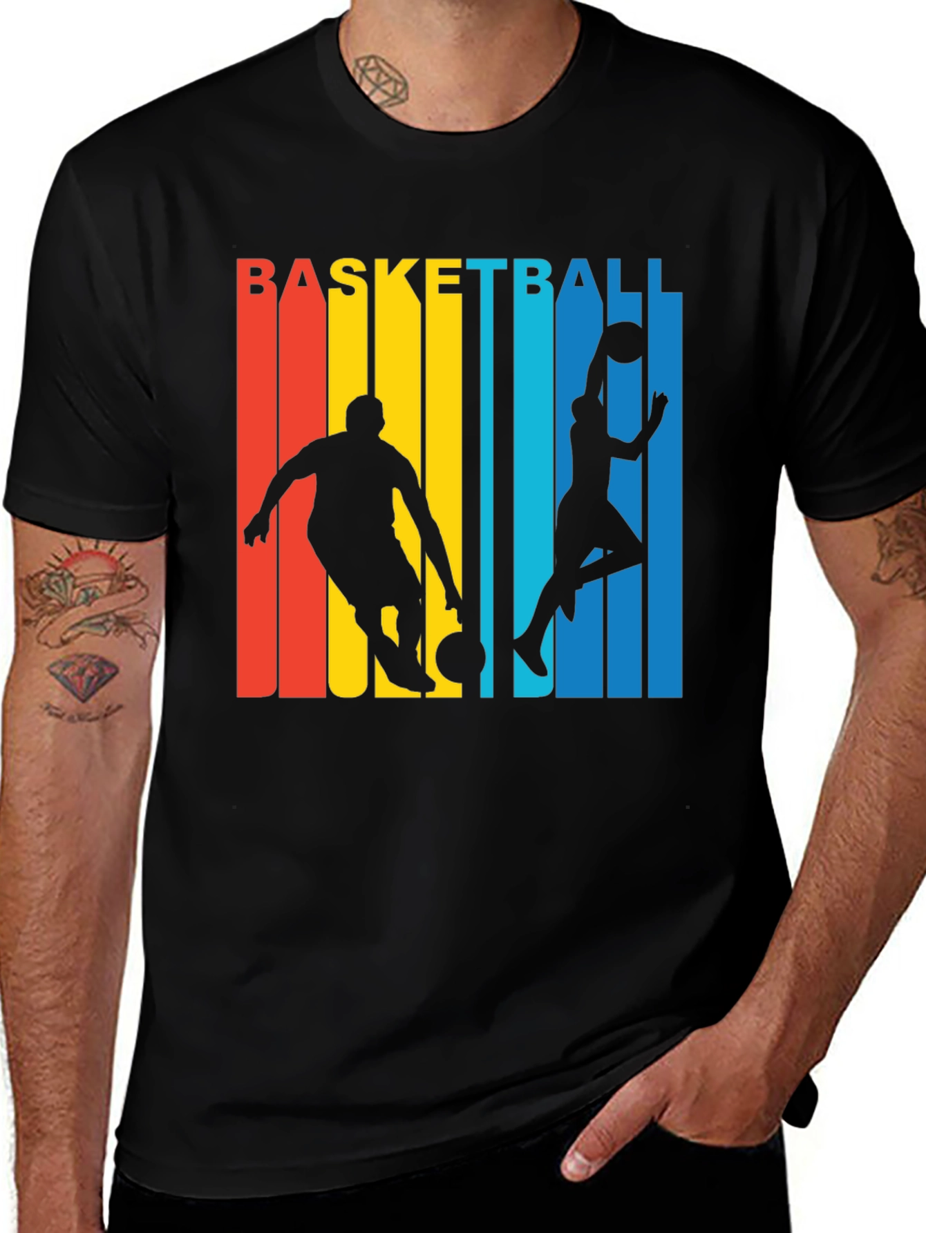 Variant 17 of Retro Basketball Player Graphic T-Shirt