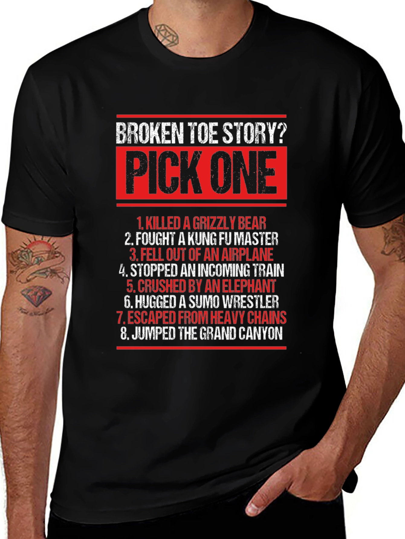 Variant 19 of Broken Toe Story T-Shirt - Funny Novelty Tee