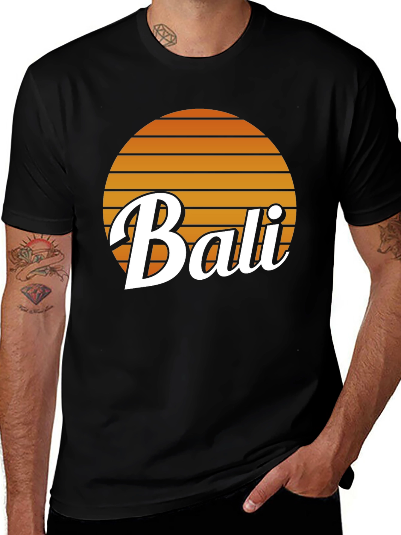 Bali Retro Sunset Graphic Tee