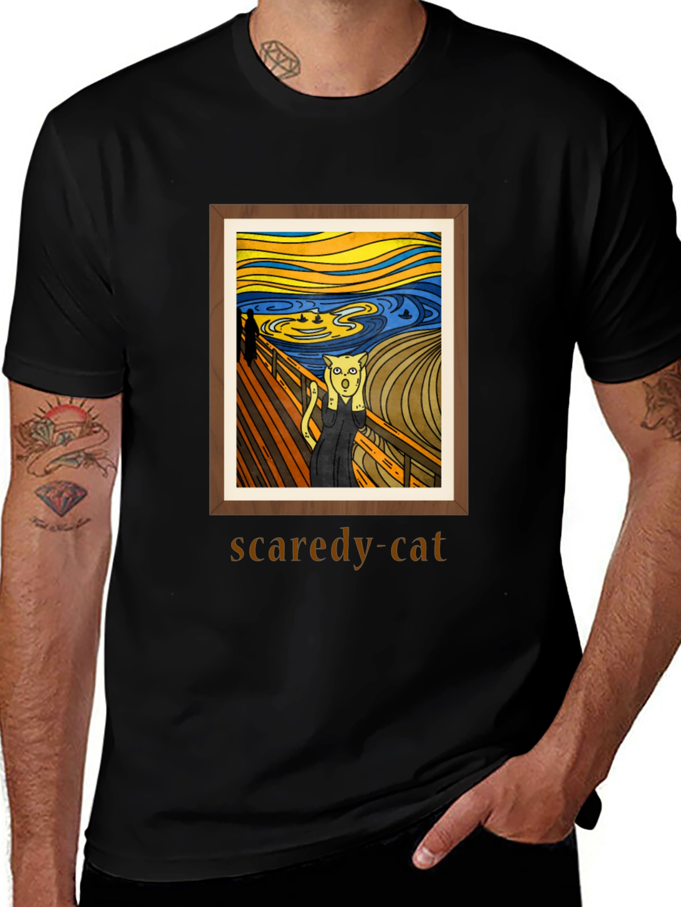 Variant 21 of Scaredy Cat Scream T-Shirt