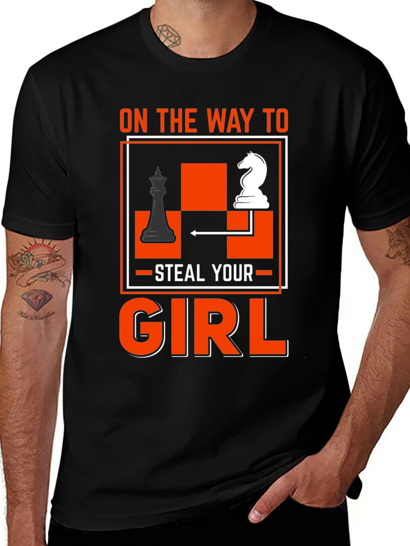 Variant 26 of Chess Knight Steal Your Girl T-Shirt
