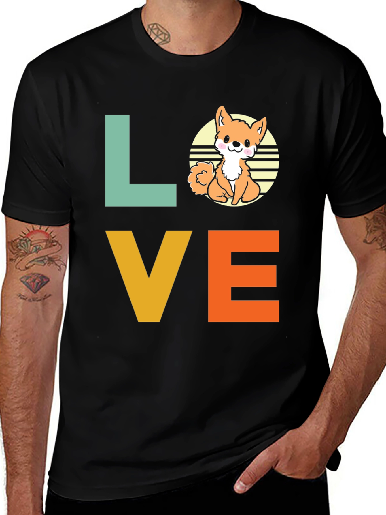 Variant 8 of Cute Corgi Dog Love Graphic T-Shirt