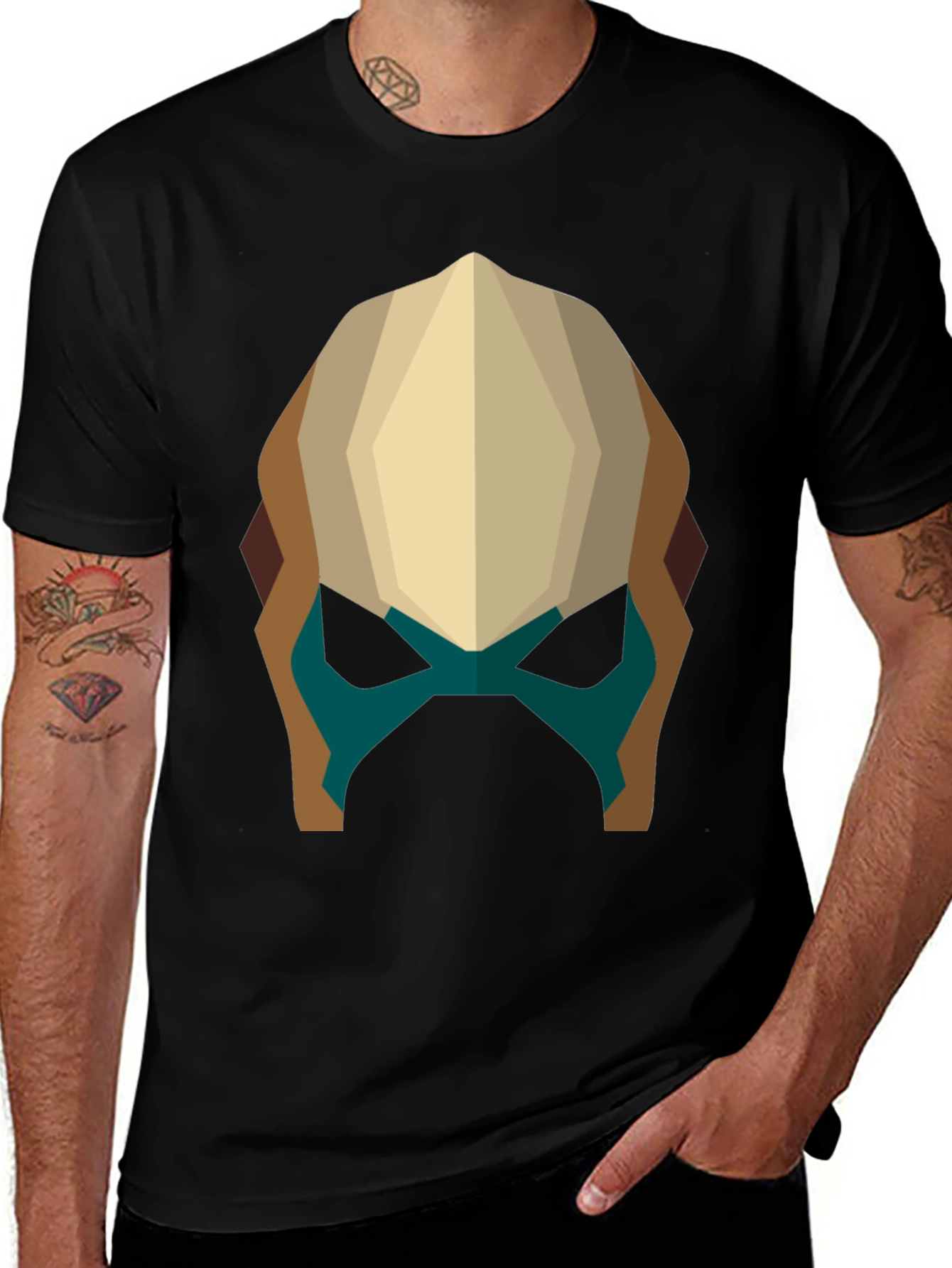 Variant 7 of Geometric Hero T-Shirt - Cool Graphic Tee