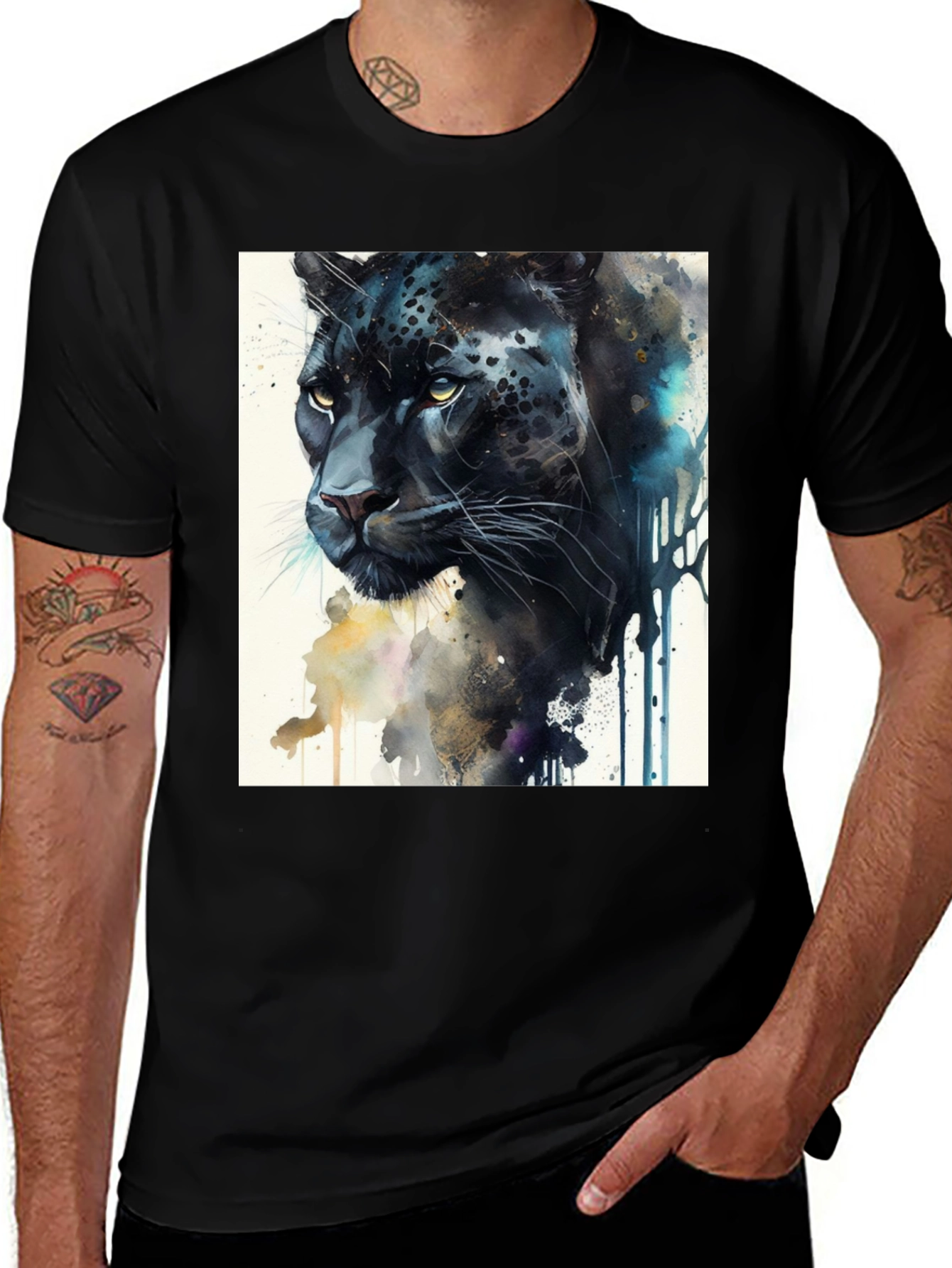 Variant 13 of Black Panther Artistic Graphic T-Shirt