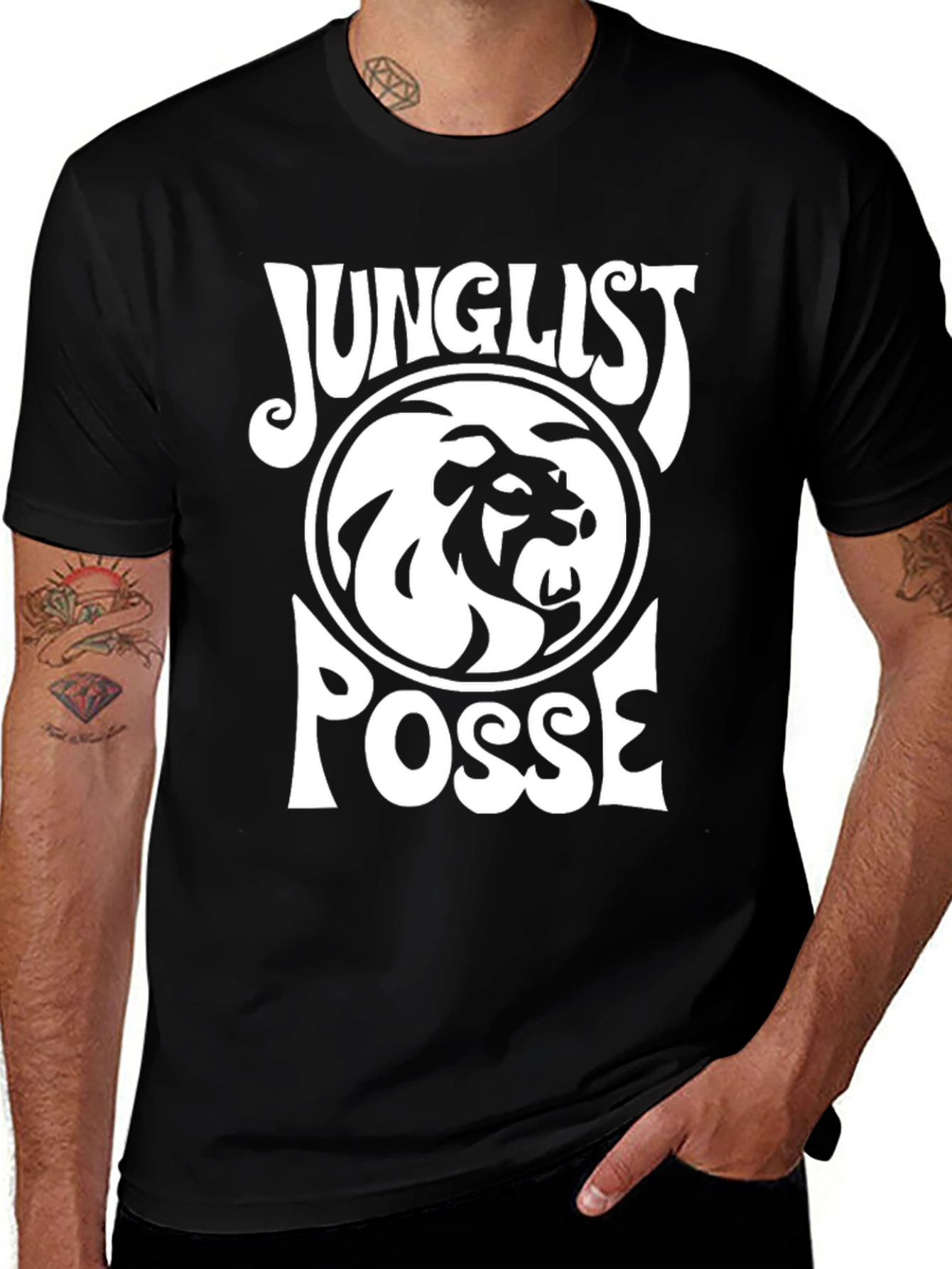 Variant 10 of Junglist Posse T-Shirt - Lion Graphic