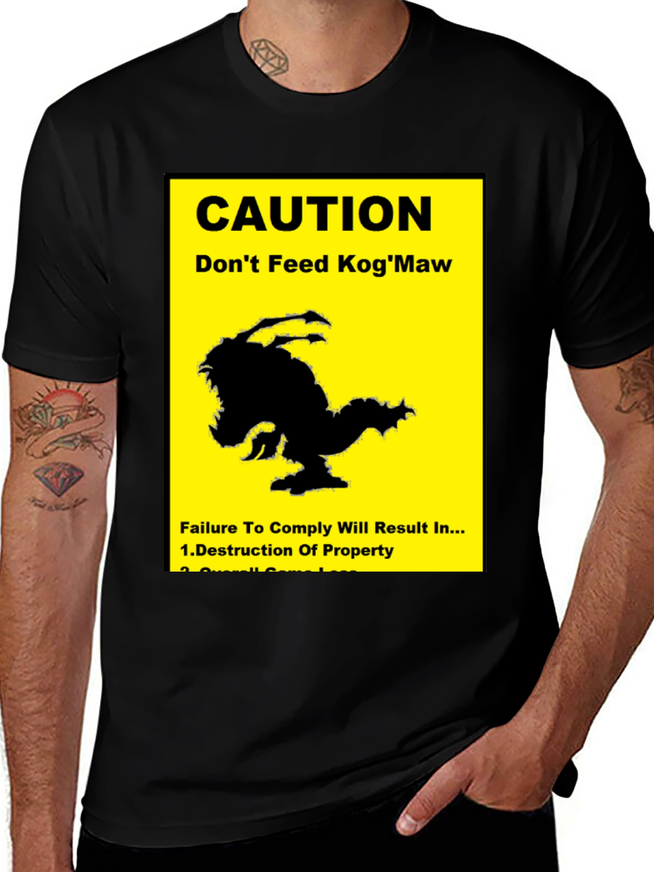 Variant 15 of Caution: Don't Feed Kog'Maw T-Shirt