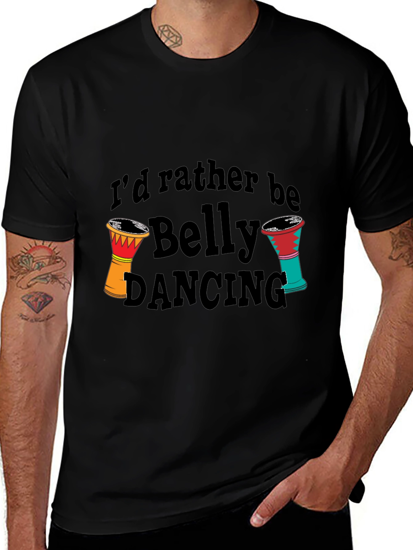 Variant 25 of I'd Rather Be Belly Dancing T-Shirt