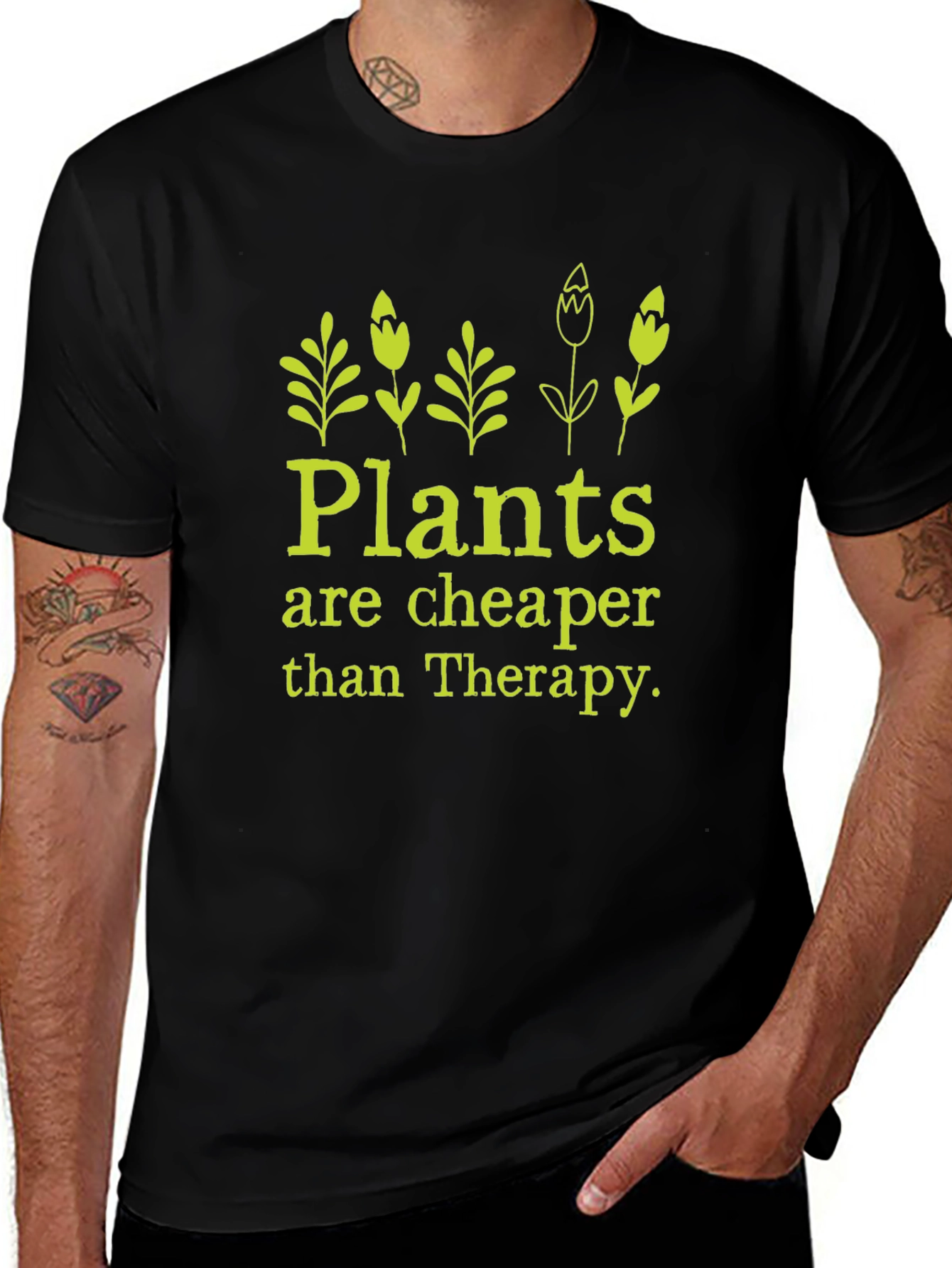 Variant 20 of Plants Cheaper Than Therapy Graphic Tee