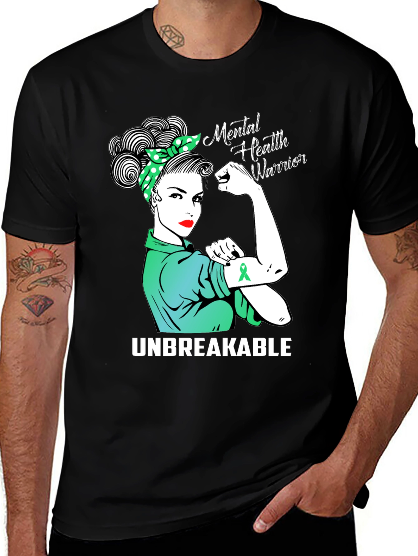 Variant 11 of Mental Health Warrior Unbreakable T-Shirt
