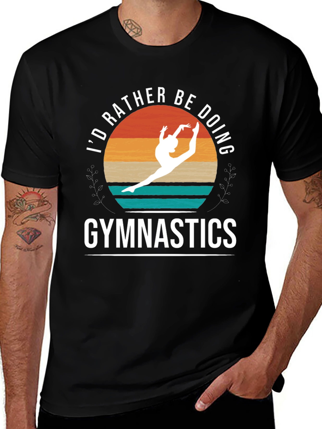 Variant 8 of Gymnastics Retro T-Shirt - "I'd Rather Be Doing Gymnastics"