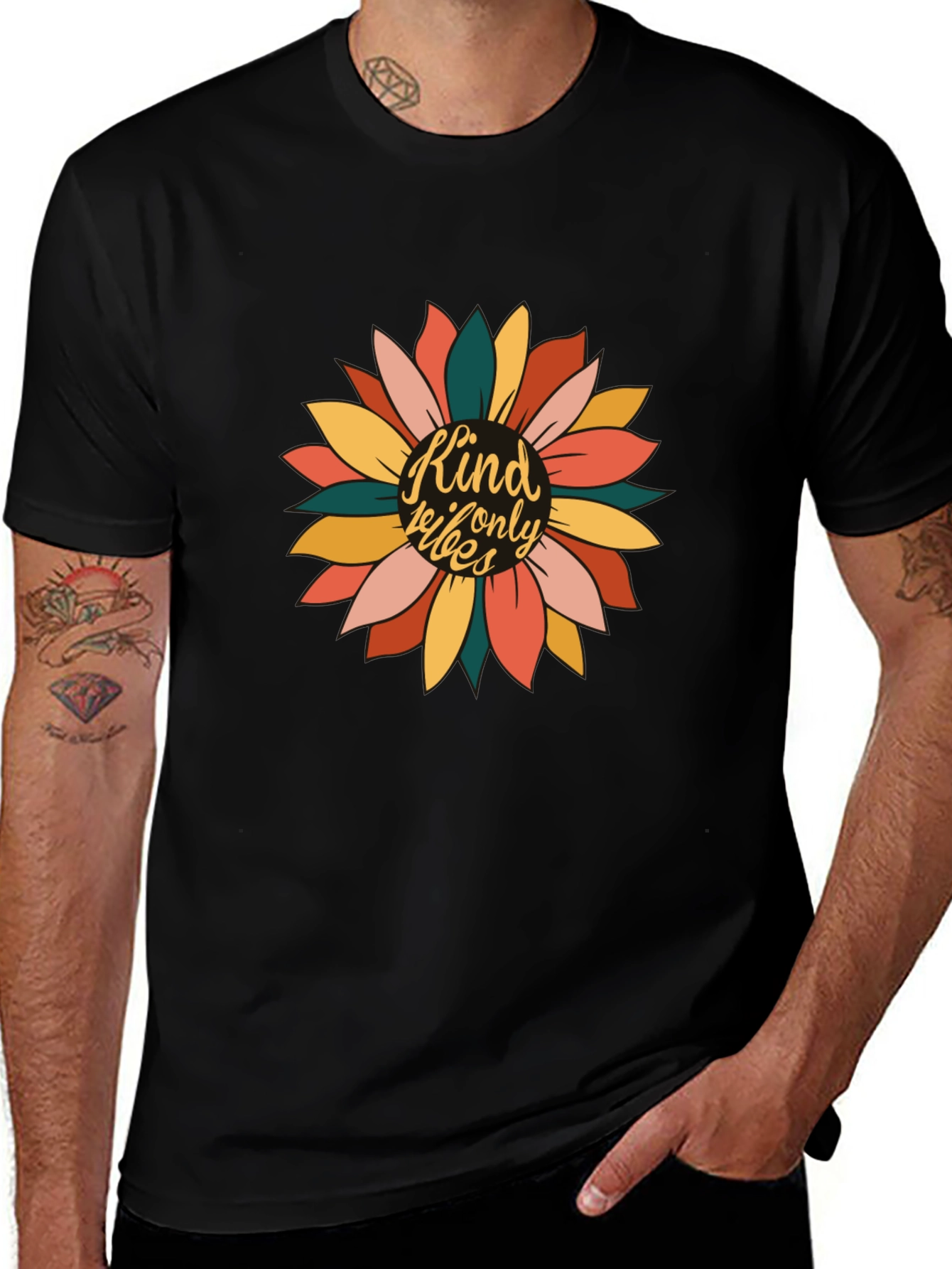 Variant 11 of Kind Vibes Sunflower Graphic Tee