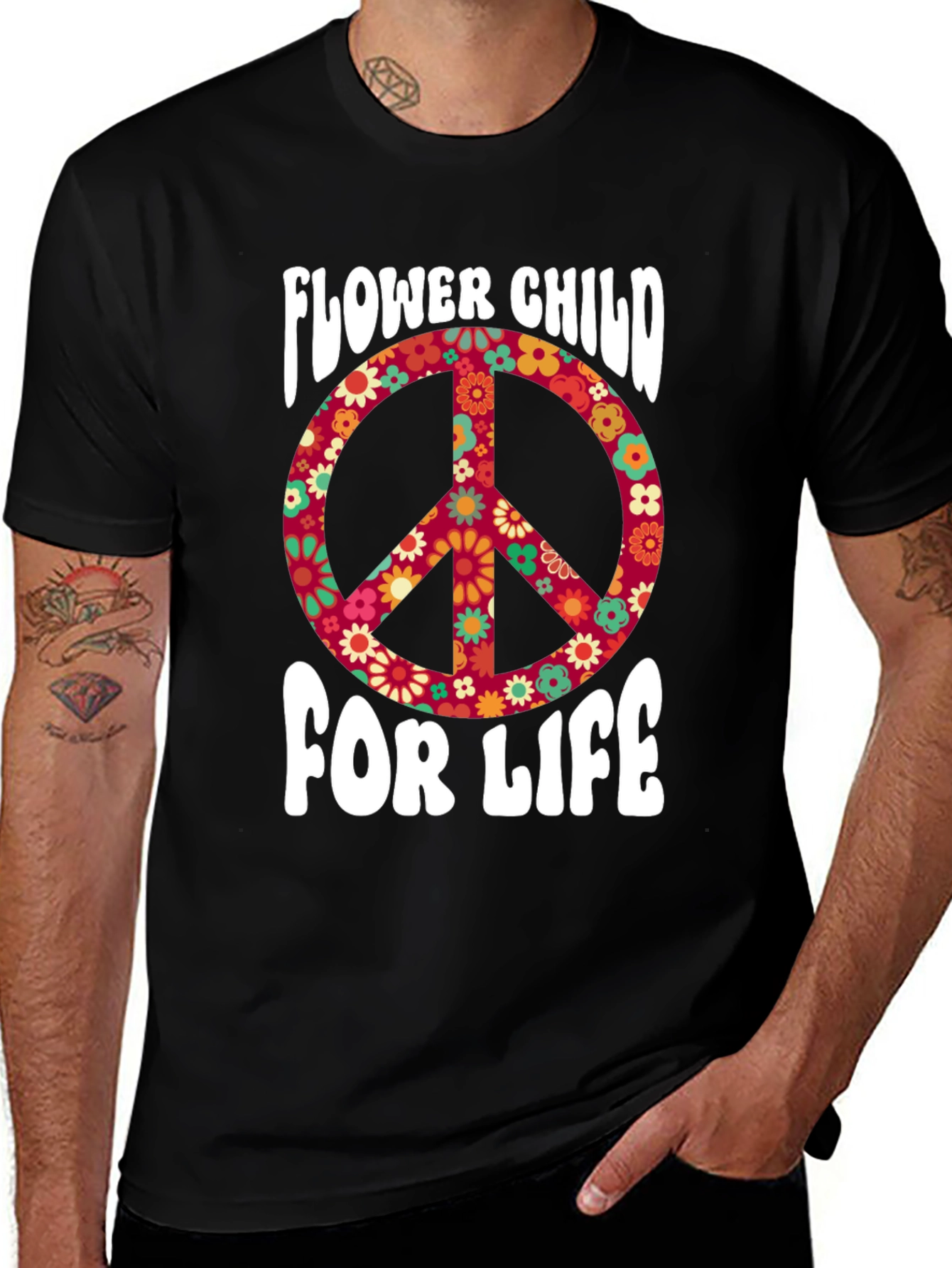 Variant 12 of Flower Child For Life Graphic T-Shirt