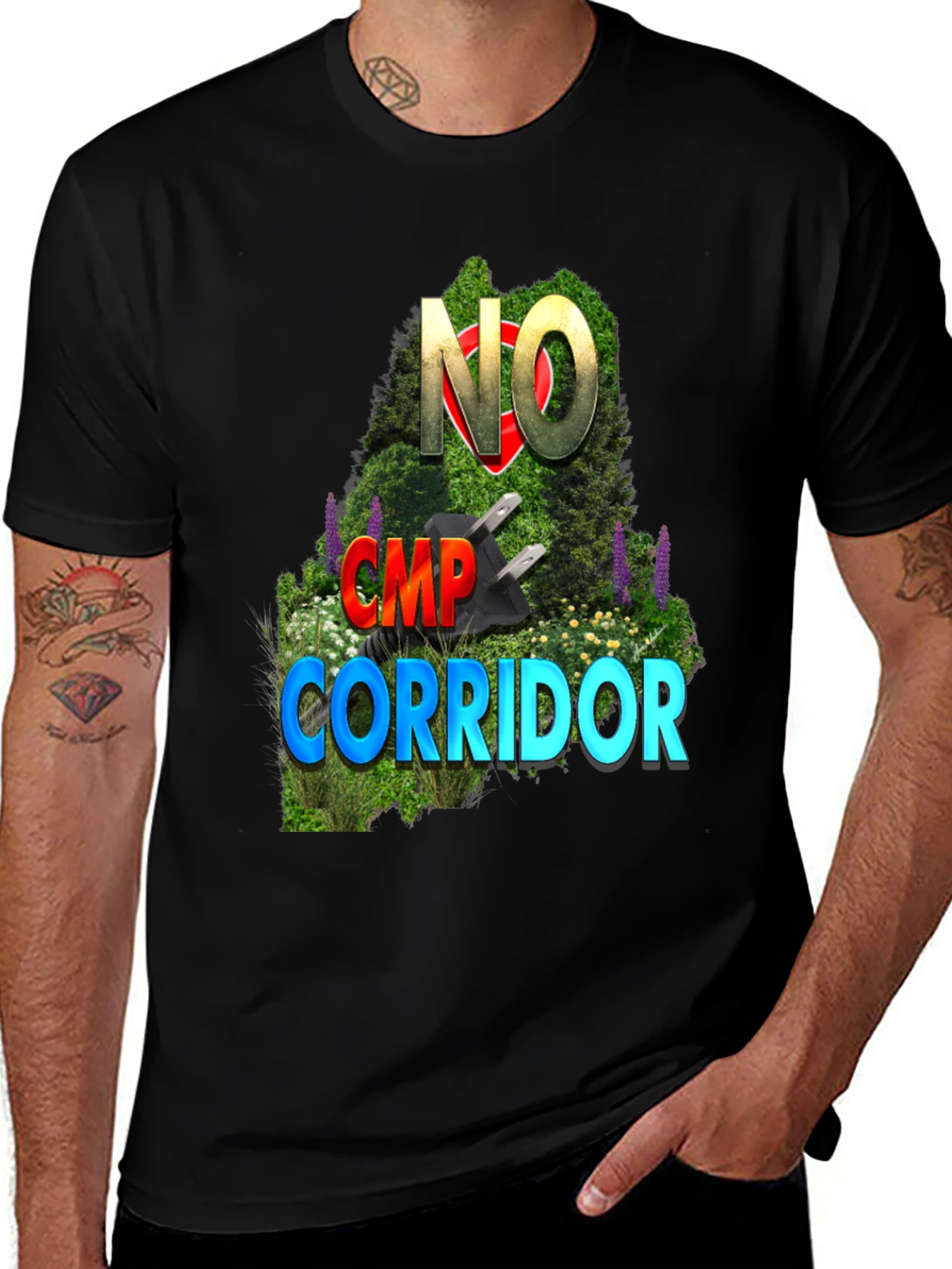 Variant 18 of No CMP Corridor T-Shirt Black Graphic Tee