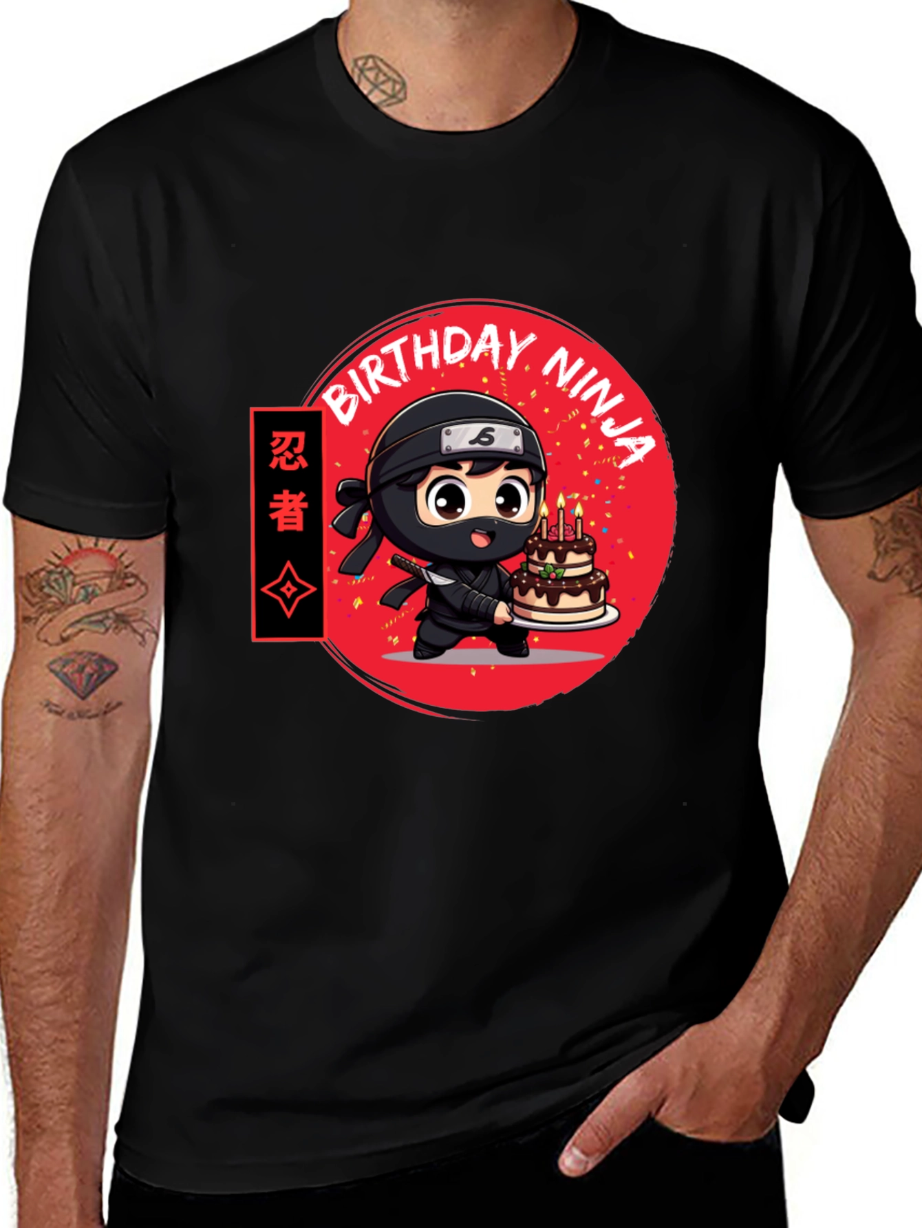 Variant 7 of Birthday Ninja Graphic Tee - Cool Anime Style Shirt