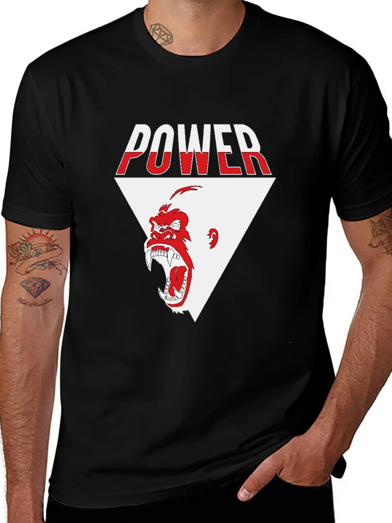 Variant 16 of Power Gorilla Graphic T-Shirt - Bold Design