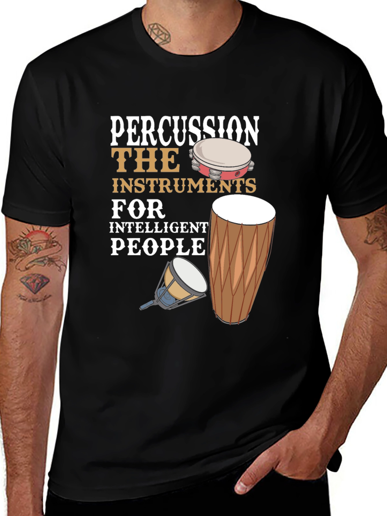 Variant 4 of Percussion Instruments T-Shirt: Intelligent People's Choice