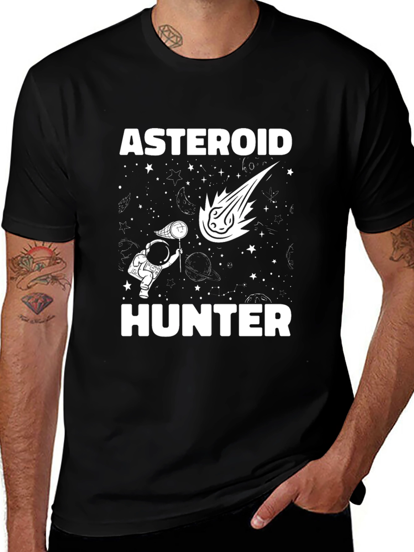 Variant 9 of Asteroid Hunter Graphic T-Shirt - Space Adventure Tee