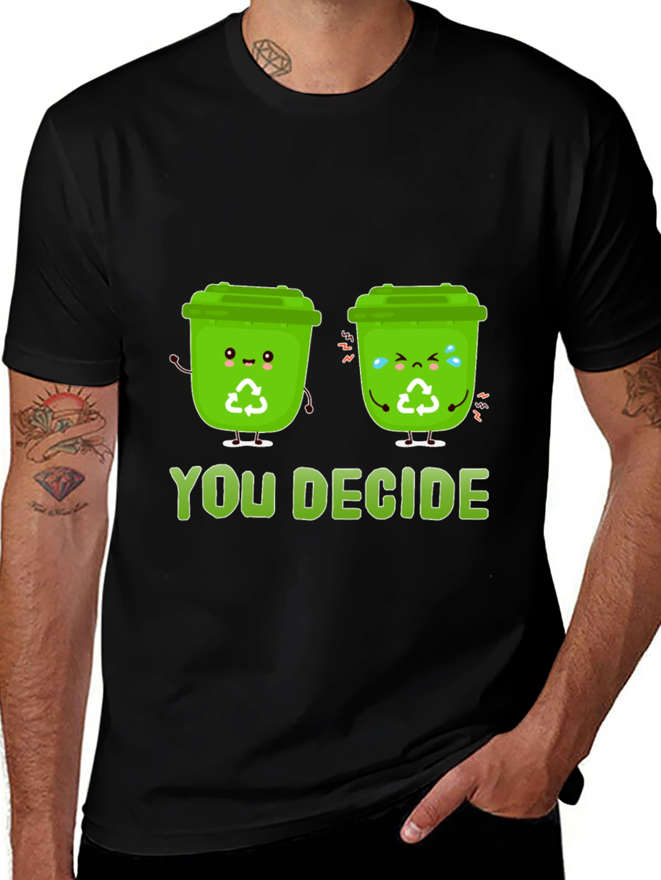 Variant 9 of Eco-Choice T-Shirt: Recycle Decision Tee