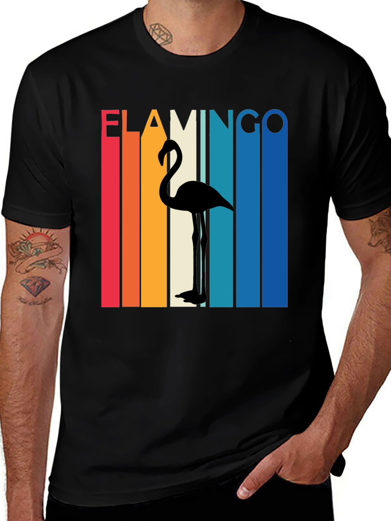 Variant 6 of Retro Flamingo Graphic Tee - Unisex