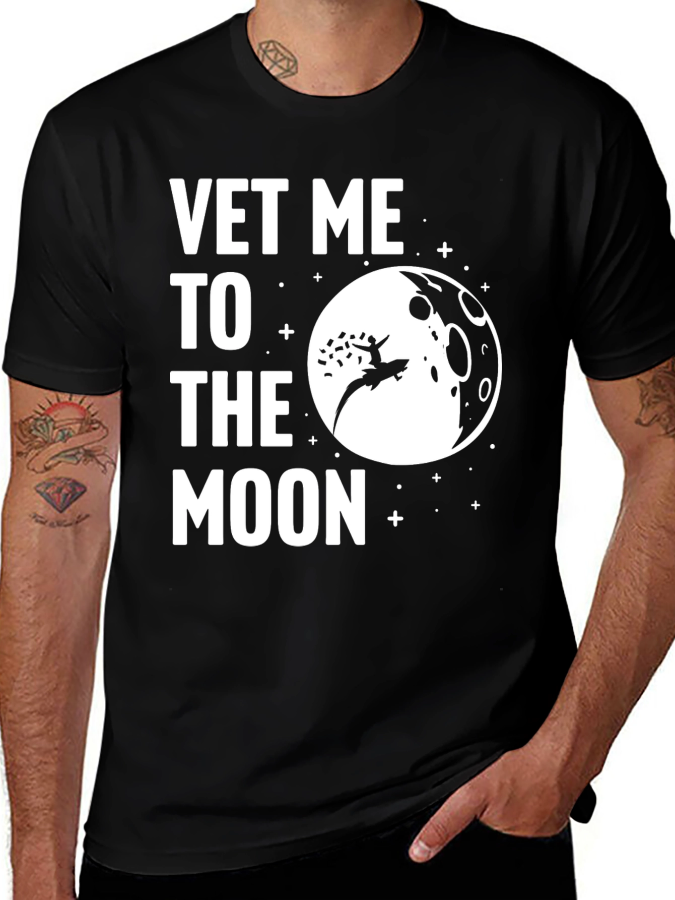Variant 19 of Vet Me to the Moon Graphic T-Shirt