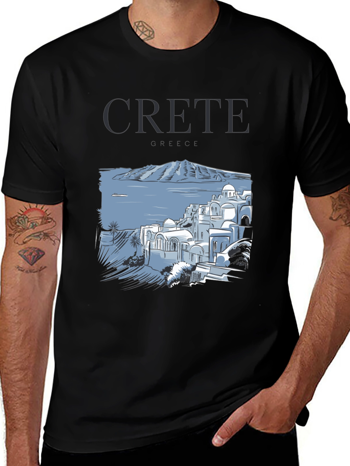 Crete Graphic T-Shirt - Black