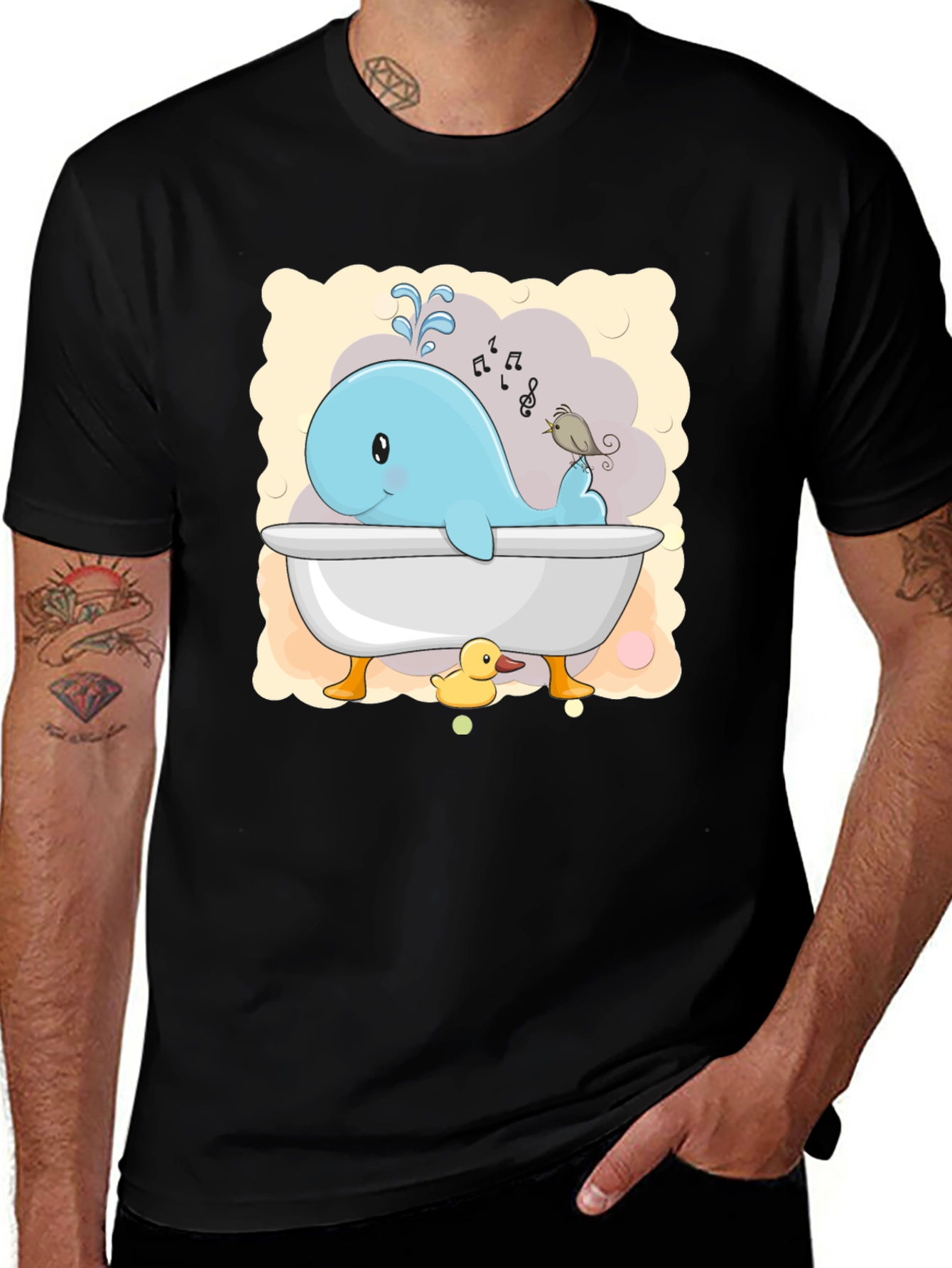 Cute Whale in Tub T-Shirt