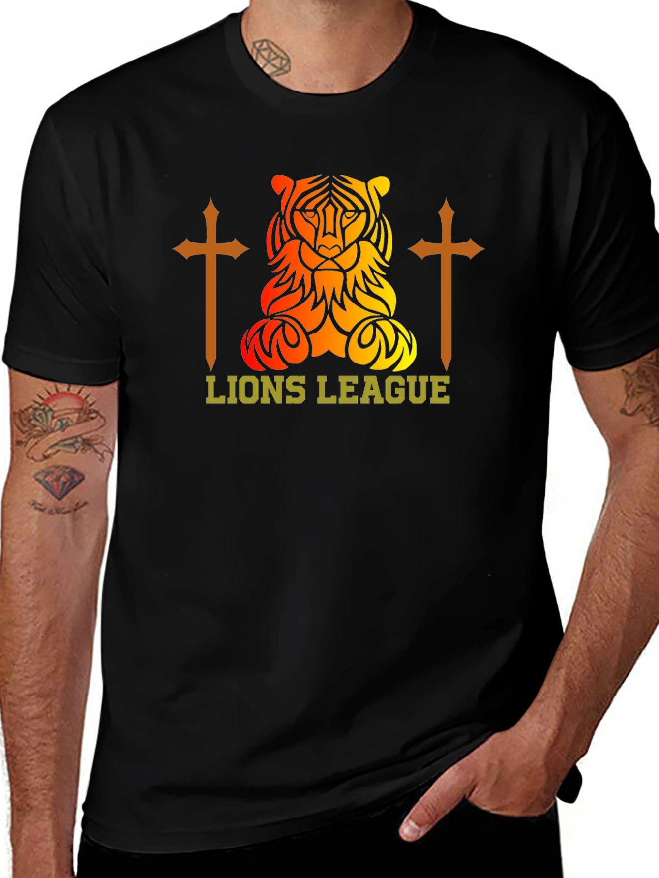 Variant 18 of Lions League Graphic Tee - Black