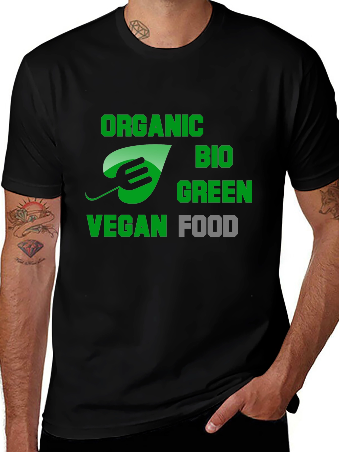 Variant 25 of Vegan Organic Bio Green Food T-Shirt