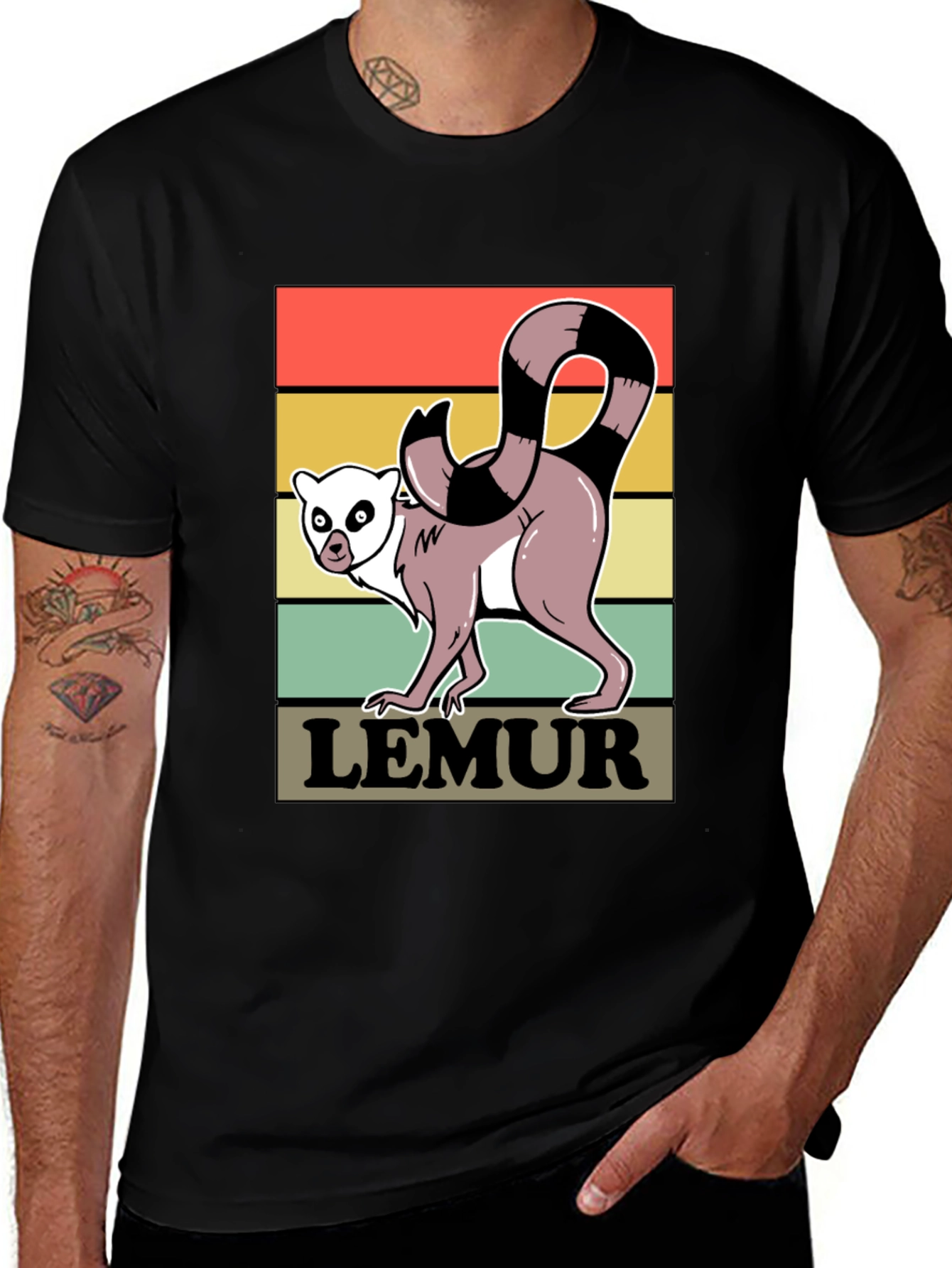Variant 14 of Retro Lemur T-Shirt - Vintage Style Graphic Tee