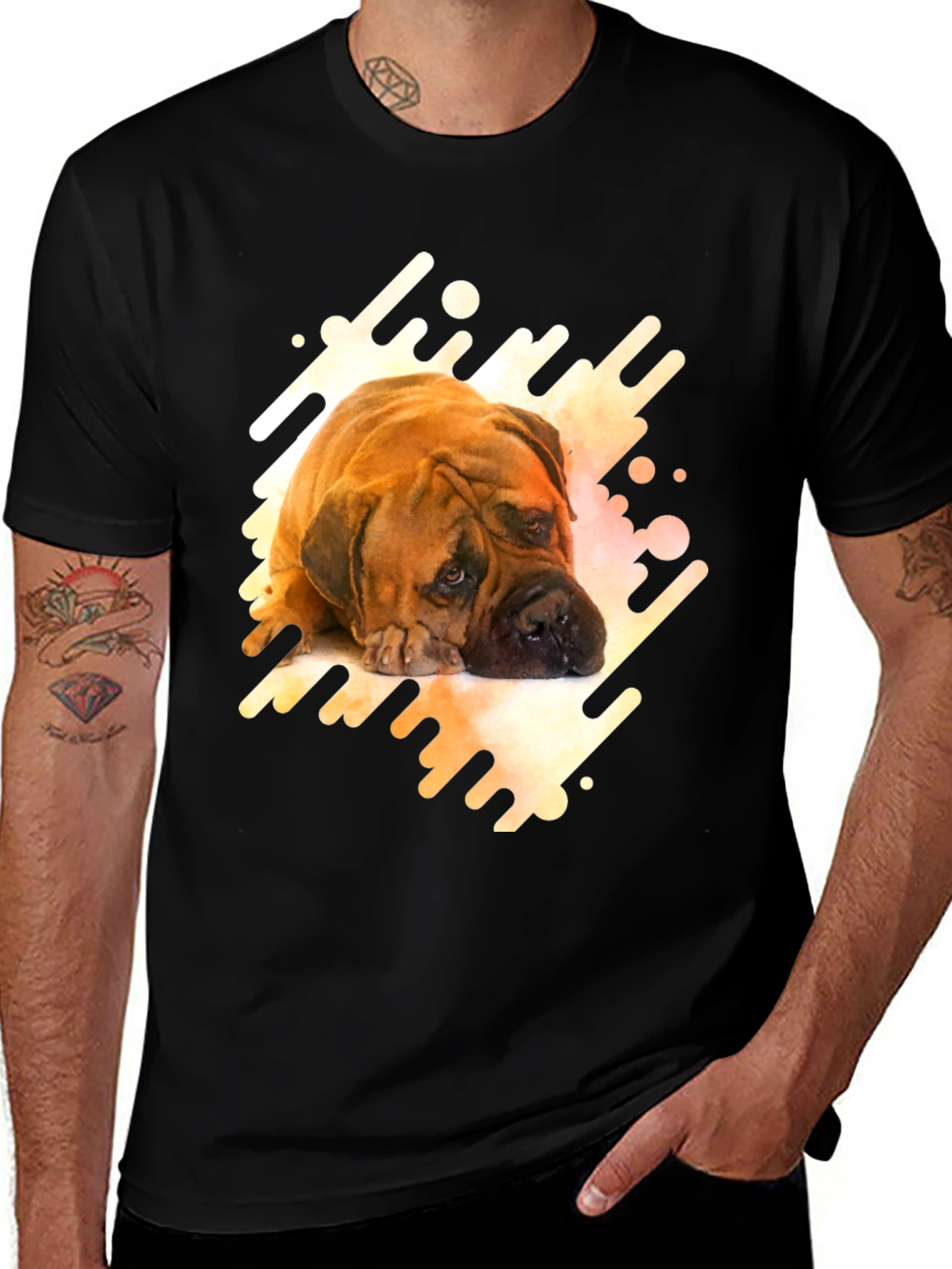 Variant 7 of Dog Graphic Tee - Bullmastiff Print T-Shirt