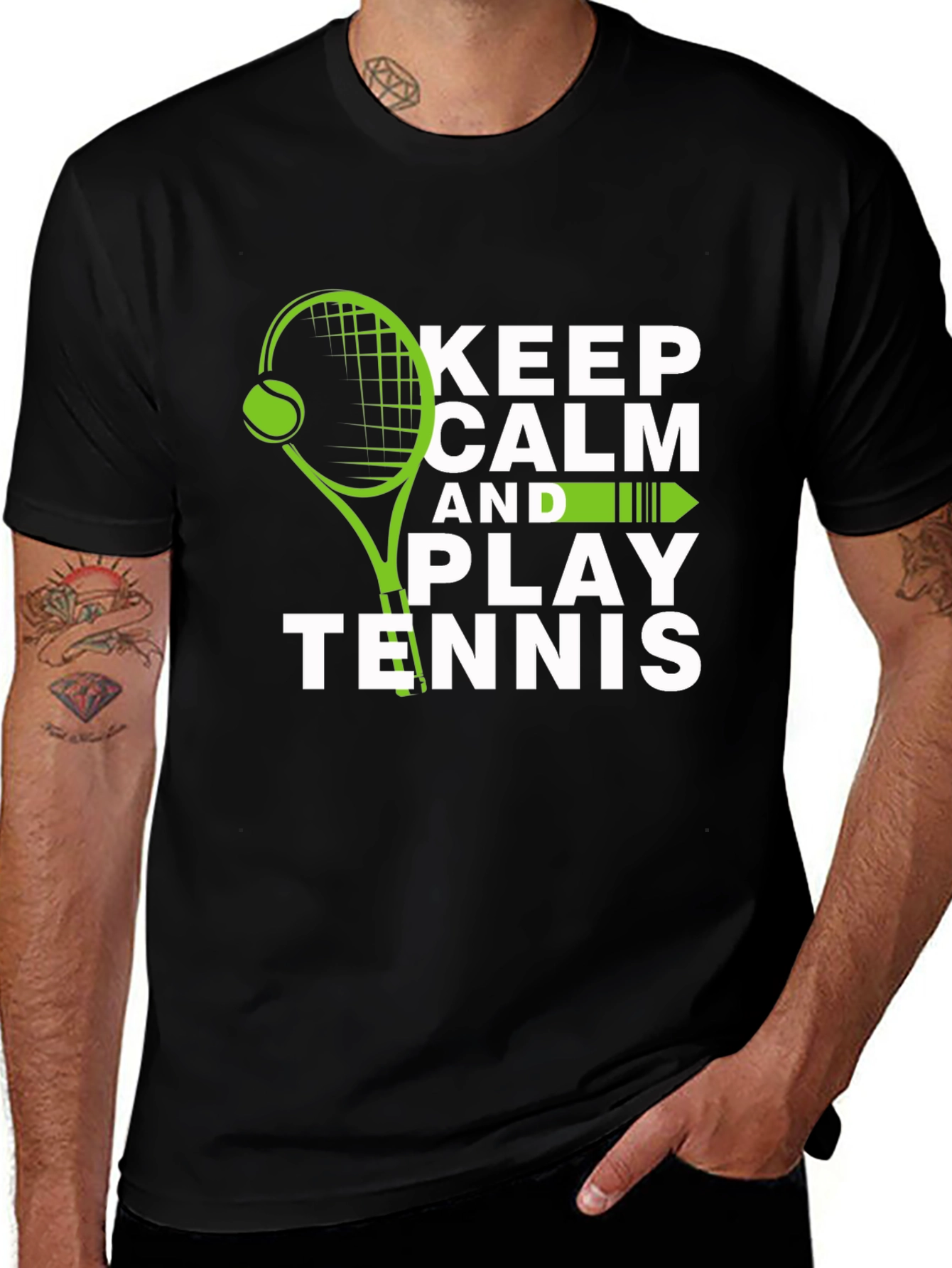 Variant 29 of Keep Calm and Play Tennis Graphic Tee