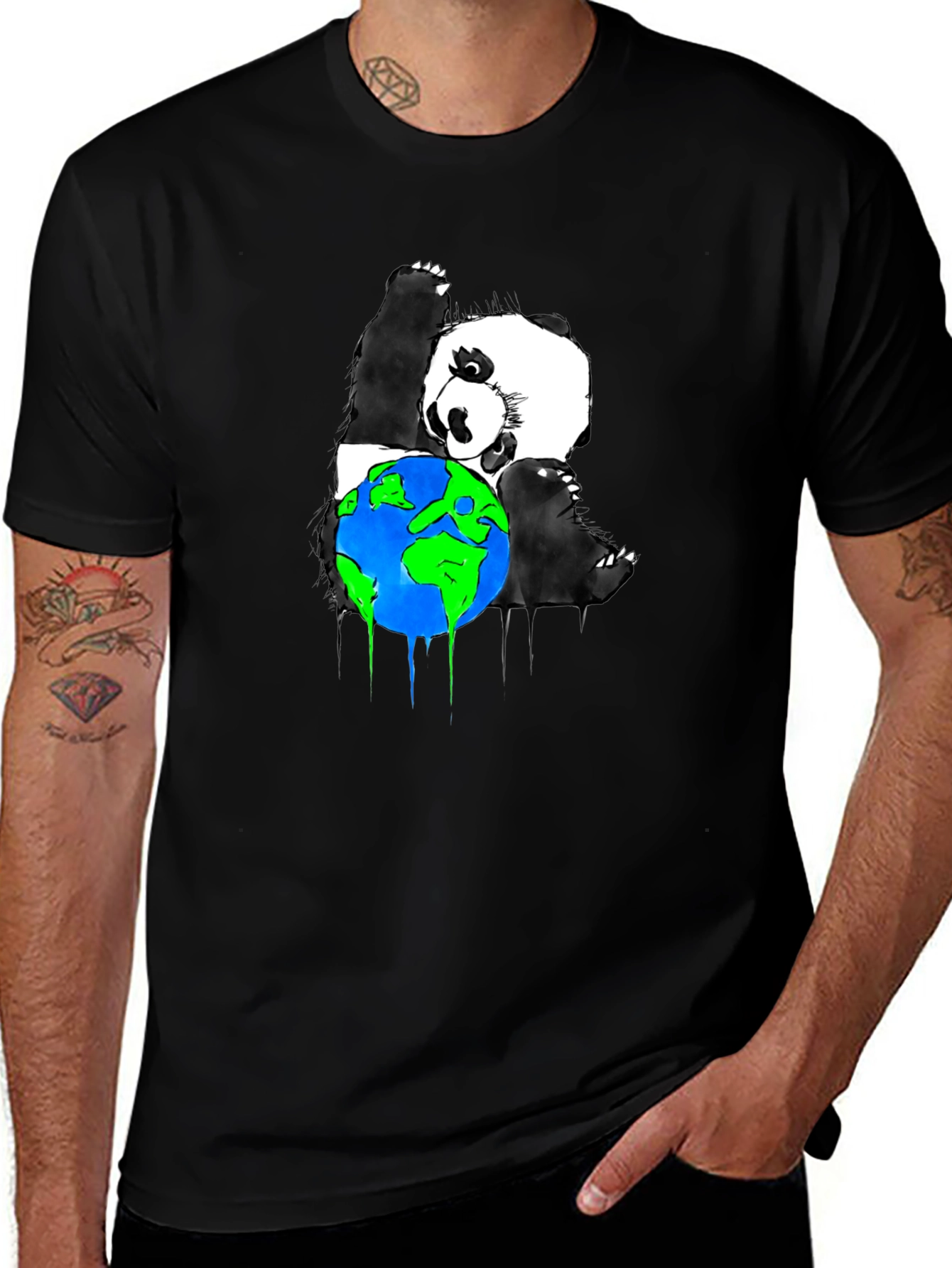 Variant 16 of Panda Hug Earth Graphic Tee