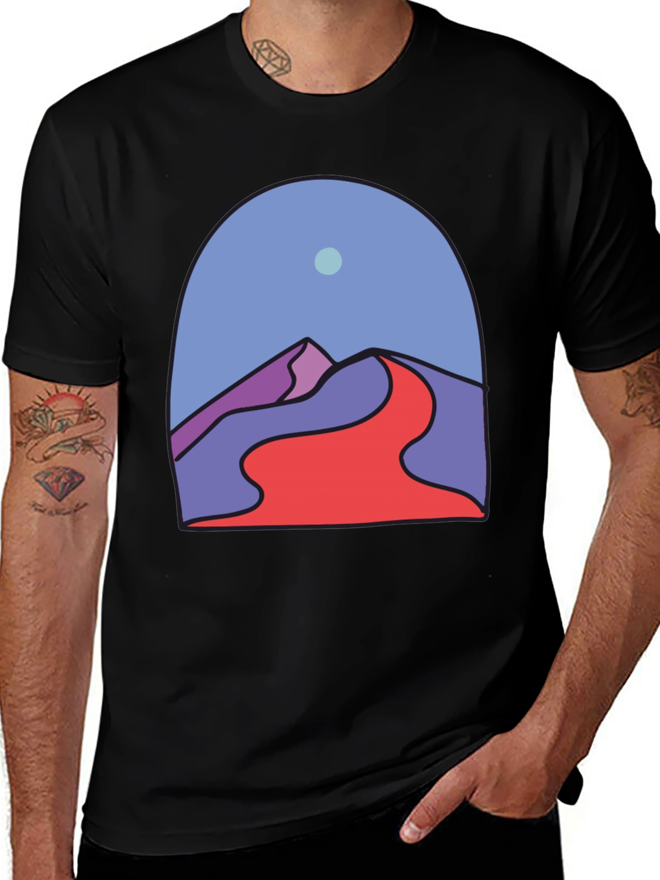 Variant 27 of Desert Landscape Graphic Tee - Casual Comfort