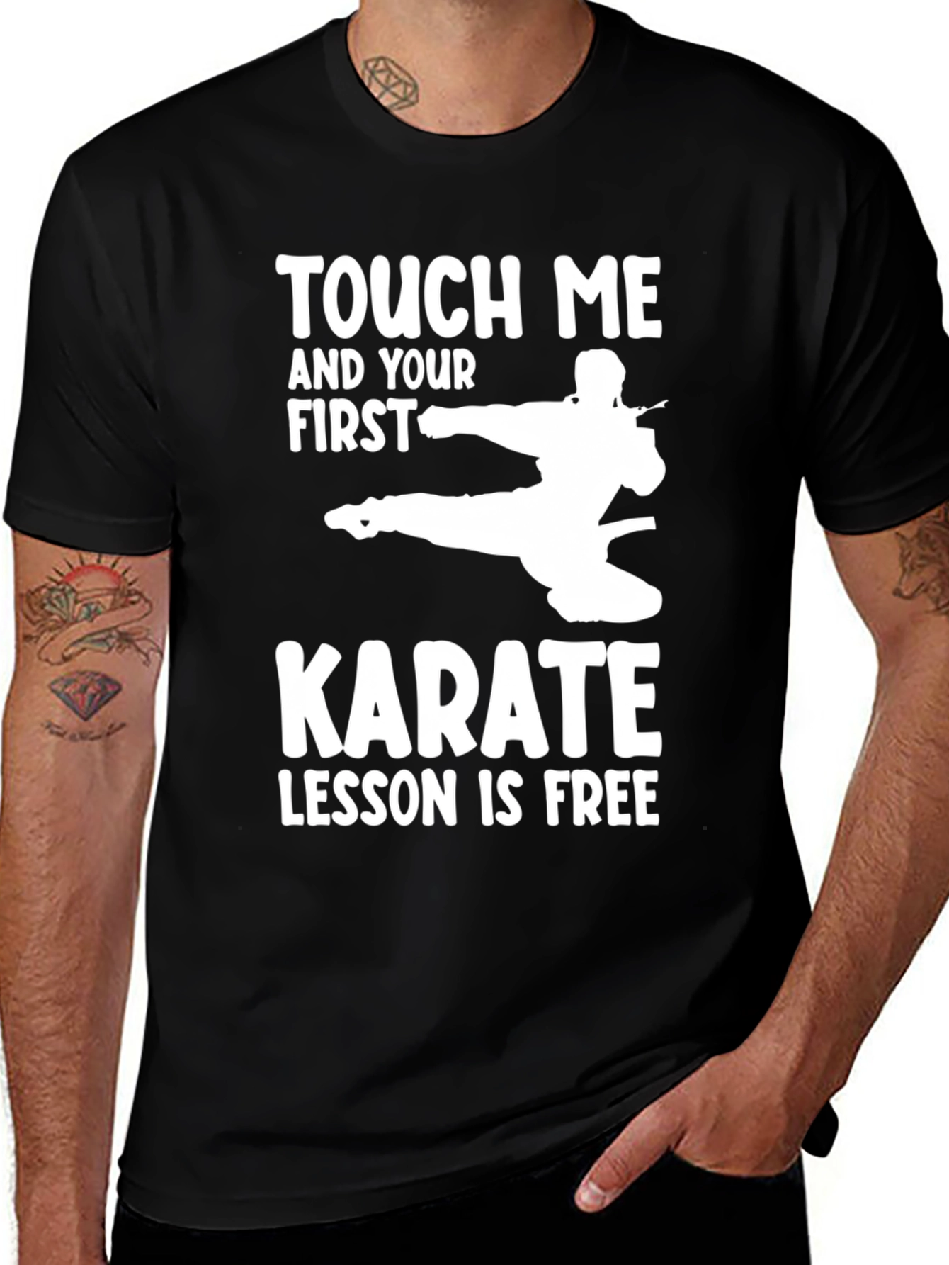 Variant 3 of Touch Me Karate Free Lesson Funny T-Shirt
