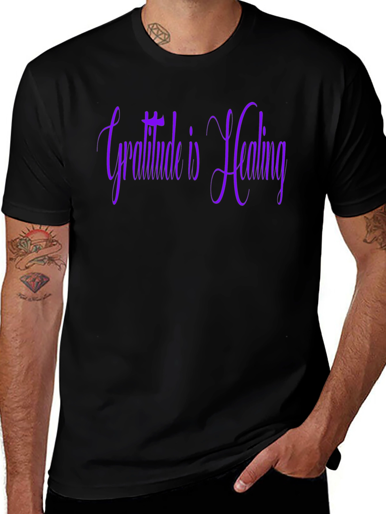 Variant 16 of Gratitude is Healing Black T-Shirt
