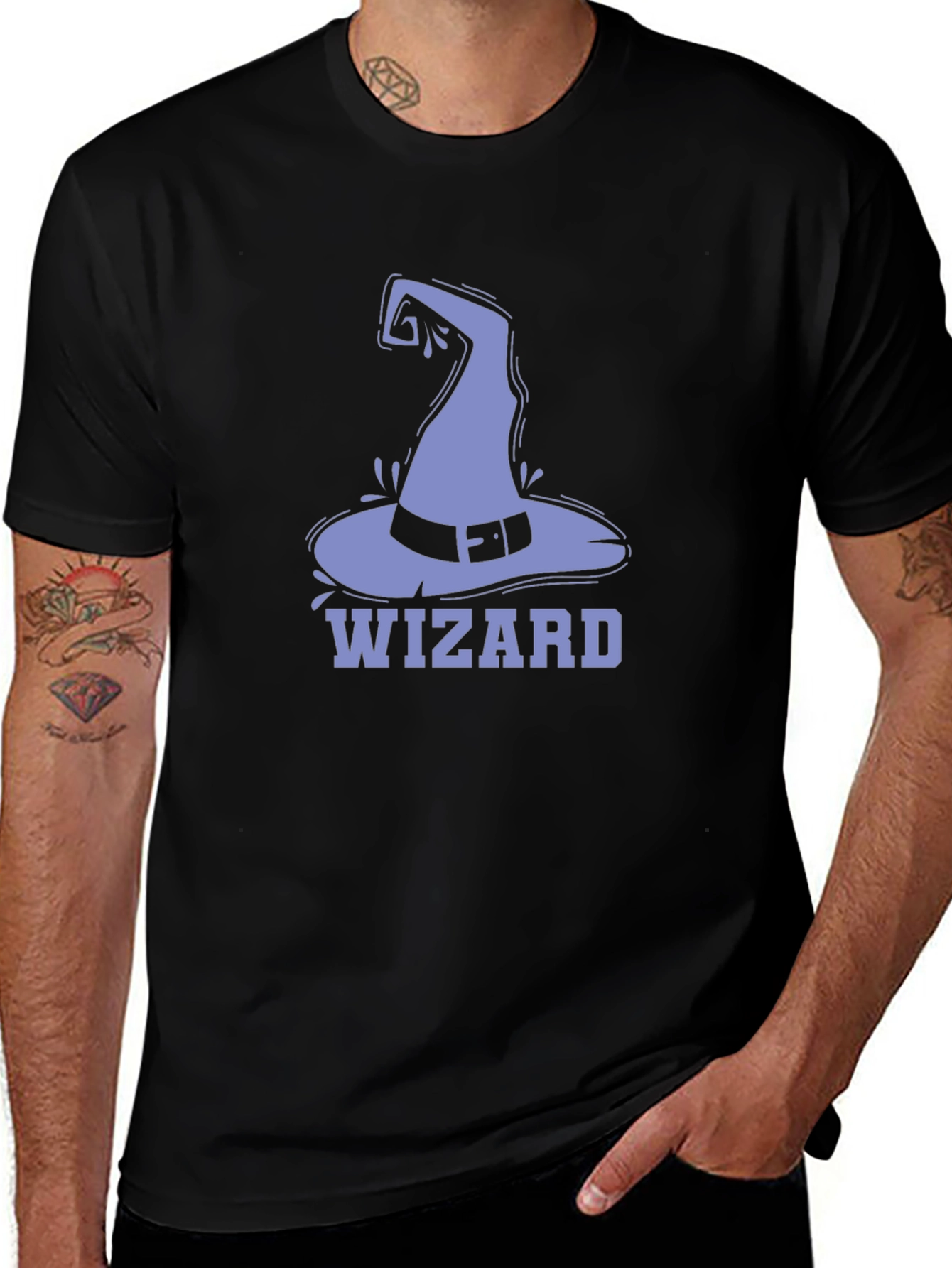 Wizard Hat Graphic Tee - Magic Spell Shirt