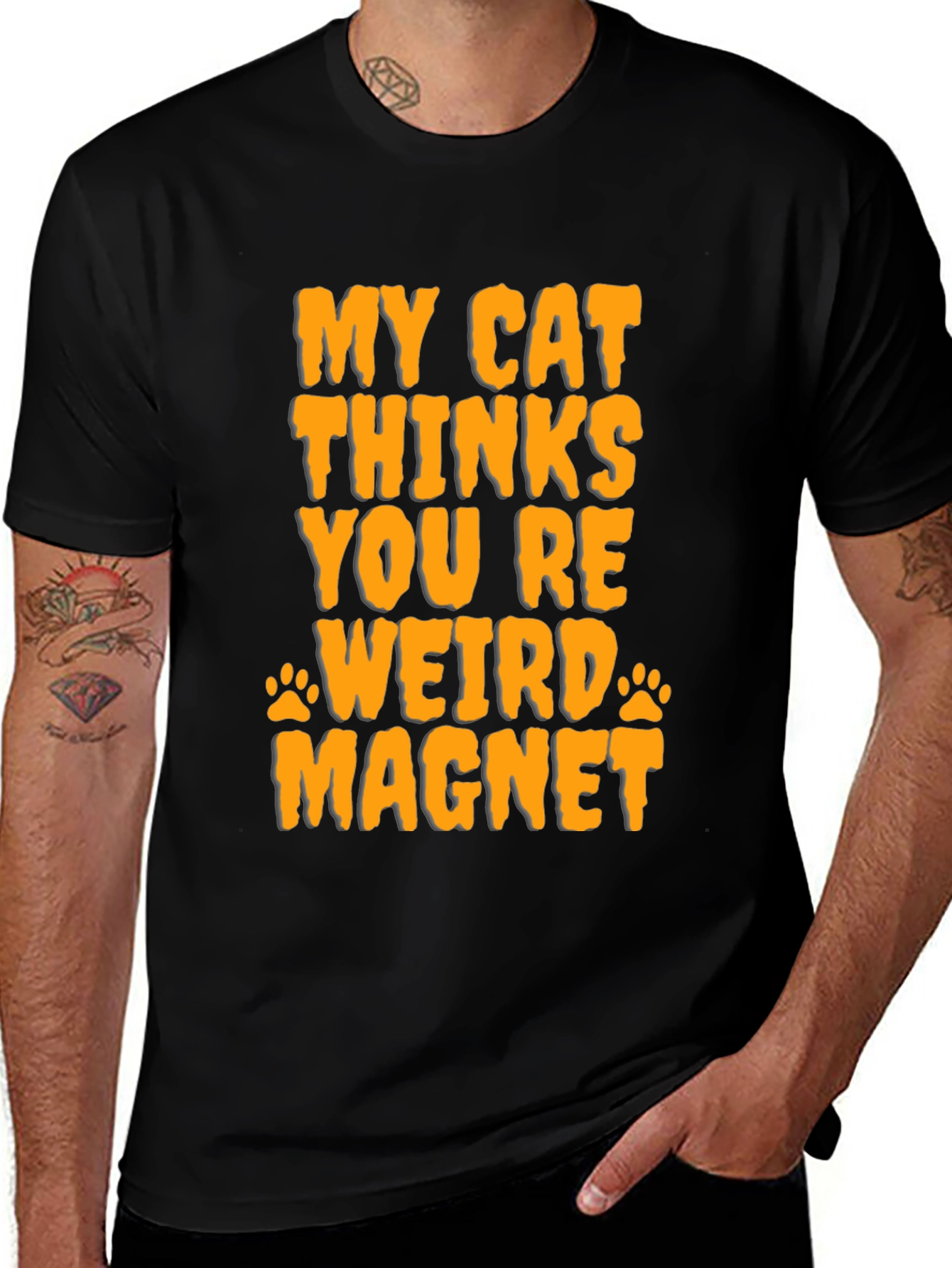 My Cat Thinks You're Weird Magnet T-Shirt