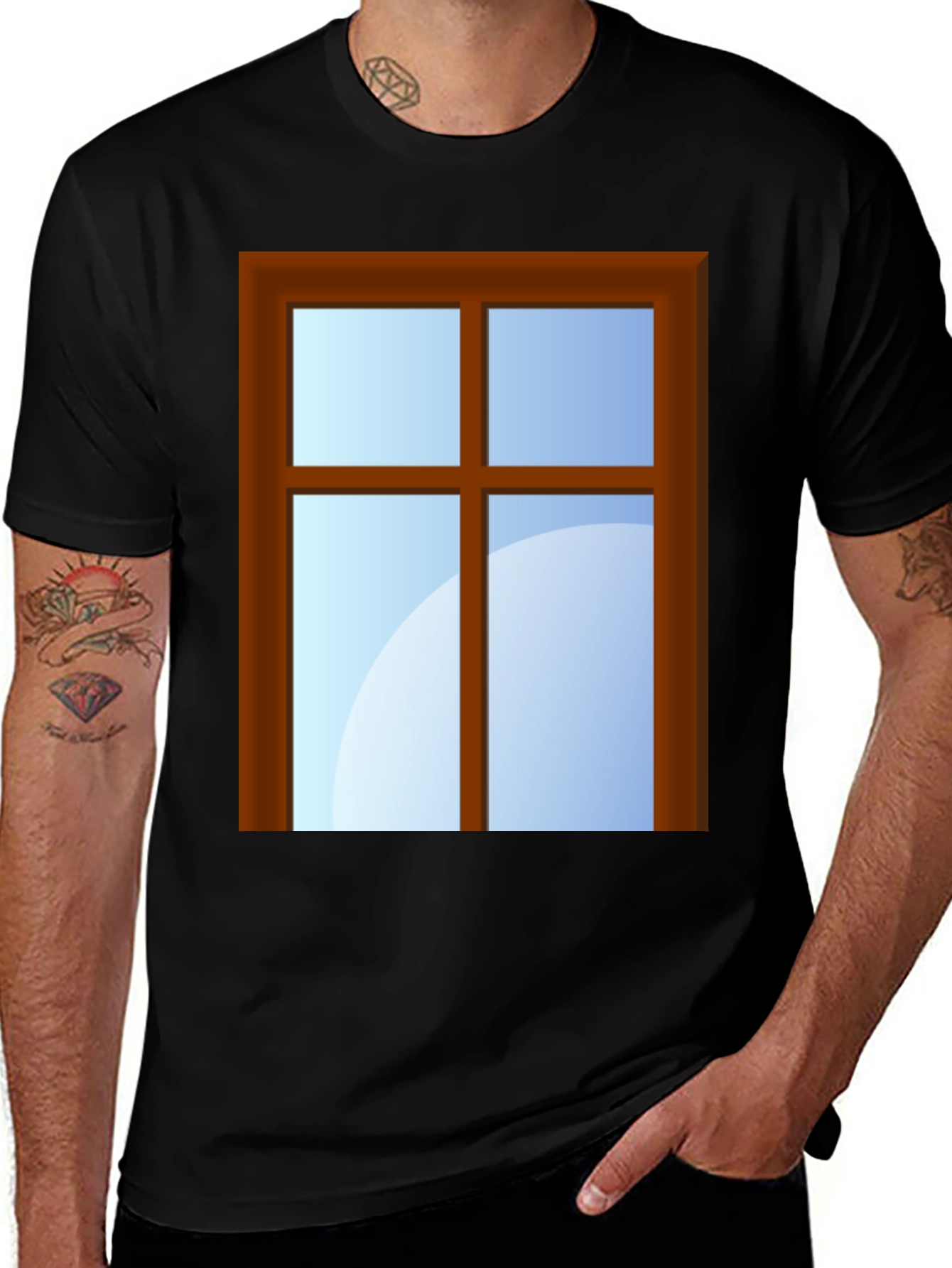 Variant 25 of Window Graphic Tee - Classic Look