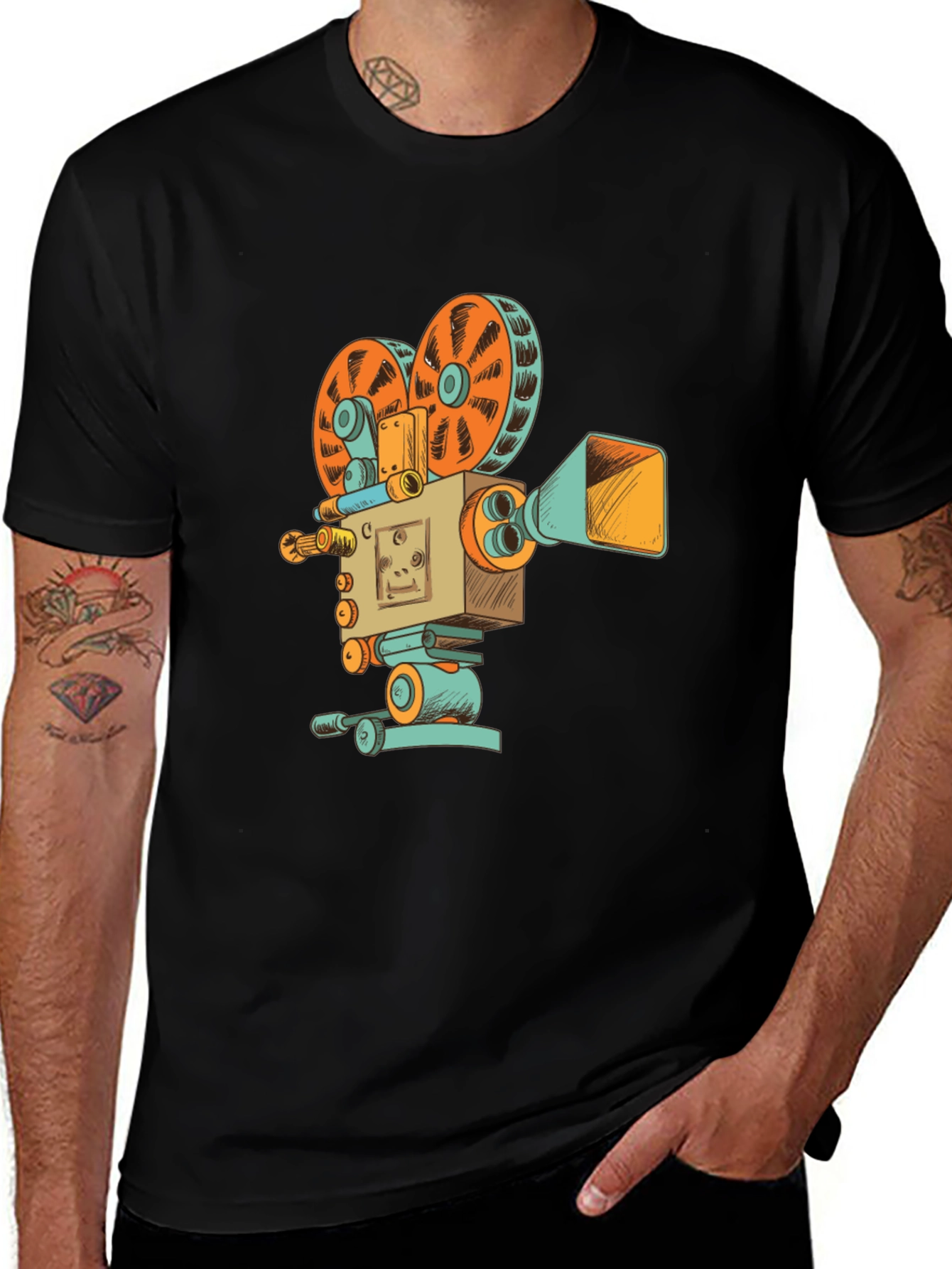 Variant 22 of Vintage Movie Camera Graphic T-Shirt
