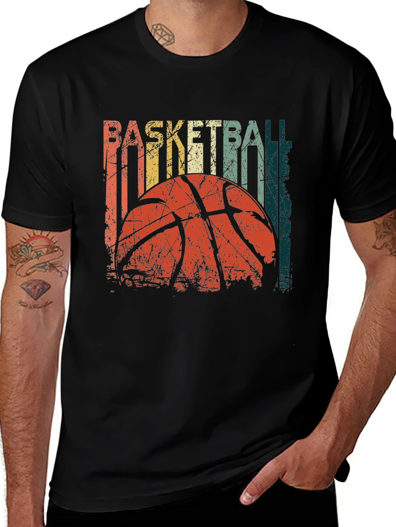 Variant 19 of Retro Basketball Graphic T-Shirt - Vintage Style
