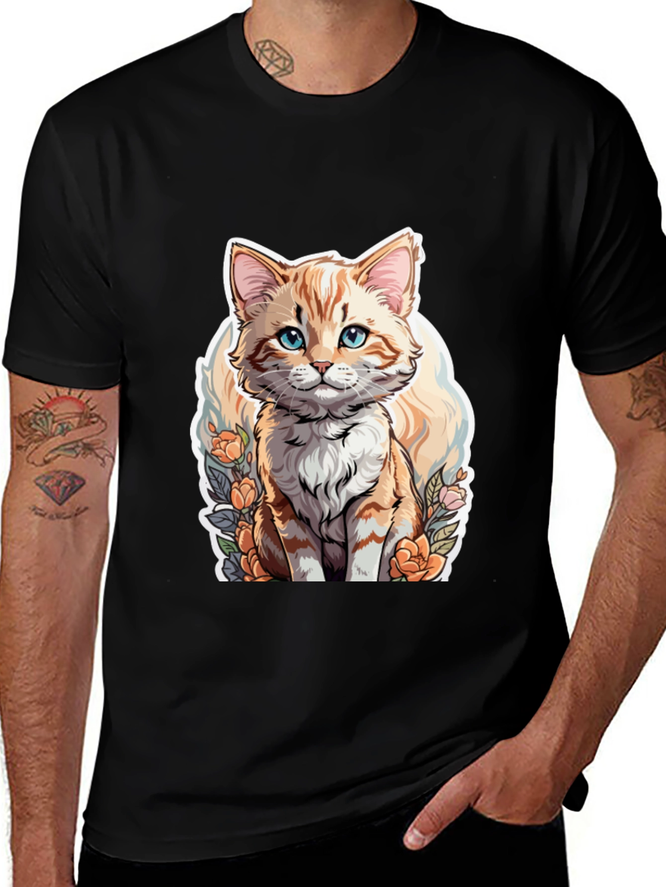 Variant 2 of Cute Cat T-Shirt - Premium Comfort & Style