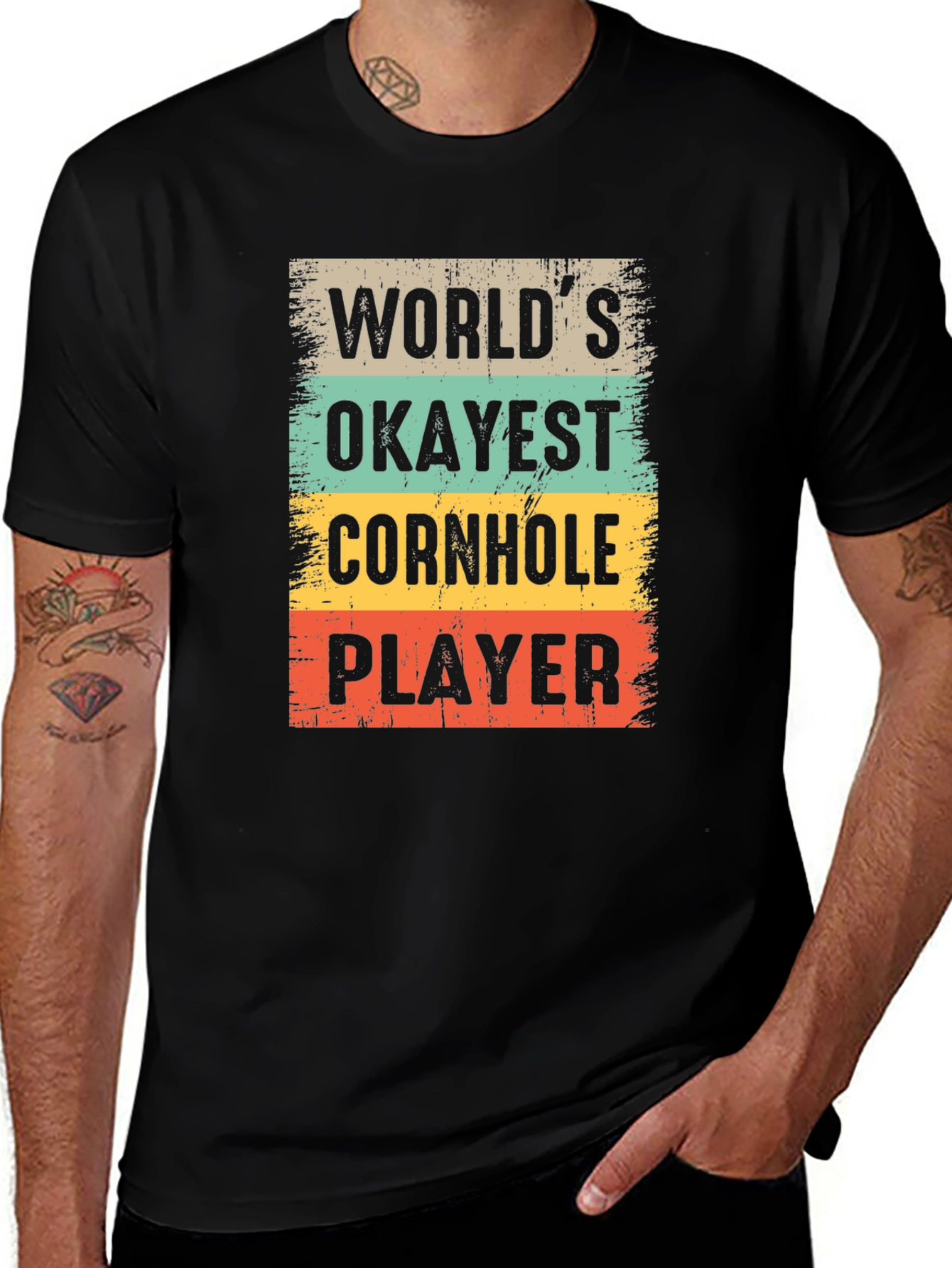 Variant 30 of Okayest Cornhole Player Graphic Tee