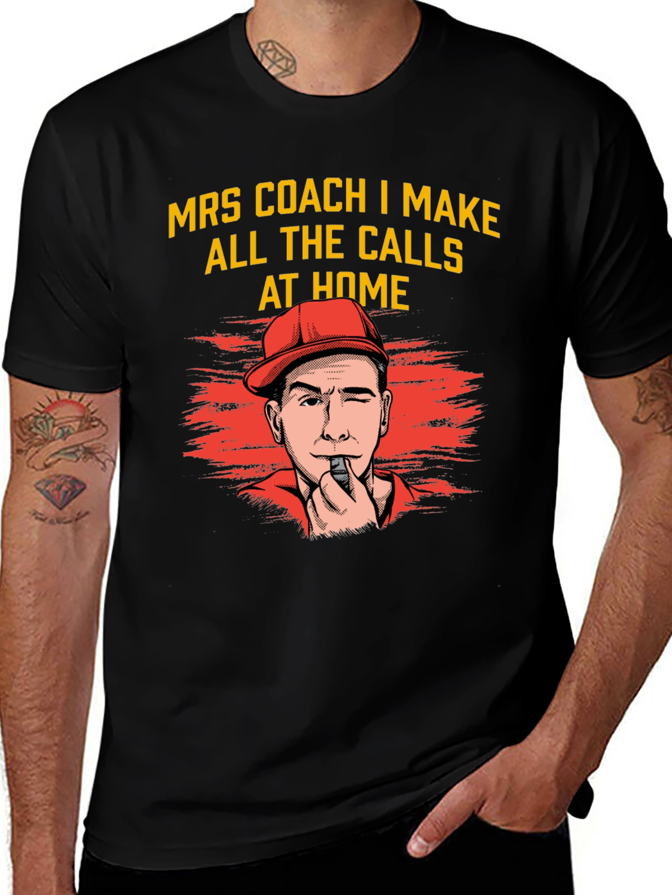 Variant 22 of Mrs Coach I Make All The Calls At Home Funny T-Shirt