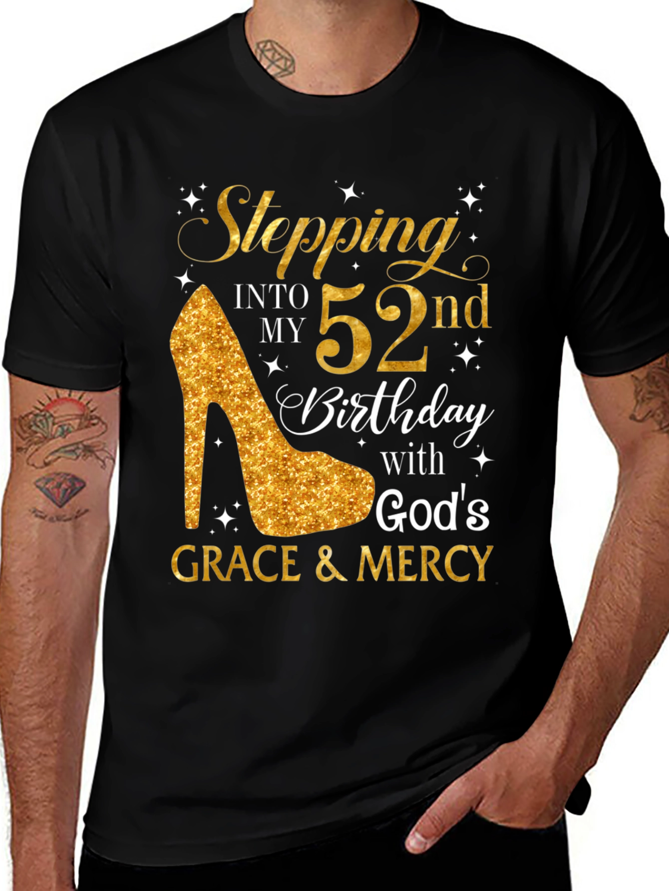 52nd Birthday Stepping into God's Grace T-Shirt
